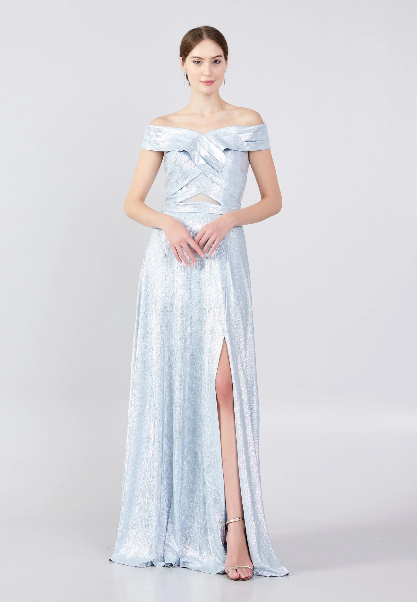 Off Shoulder Maxi Chiffon Column Regular Wedding Guest Dress Unit Price: $30