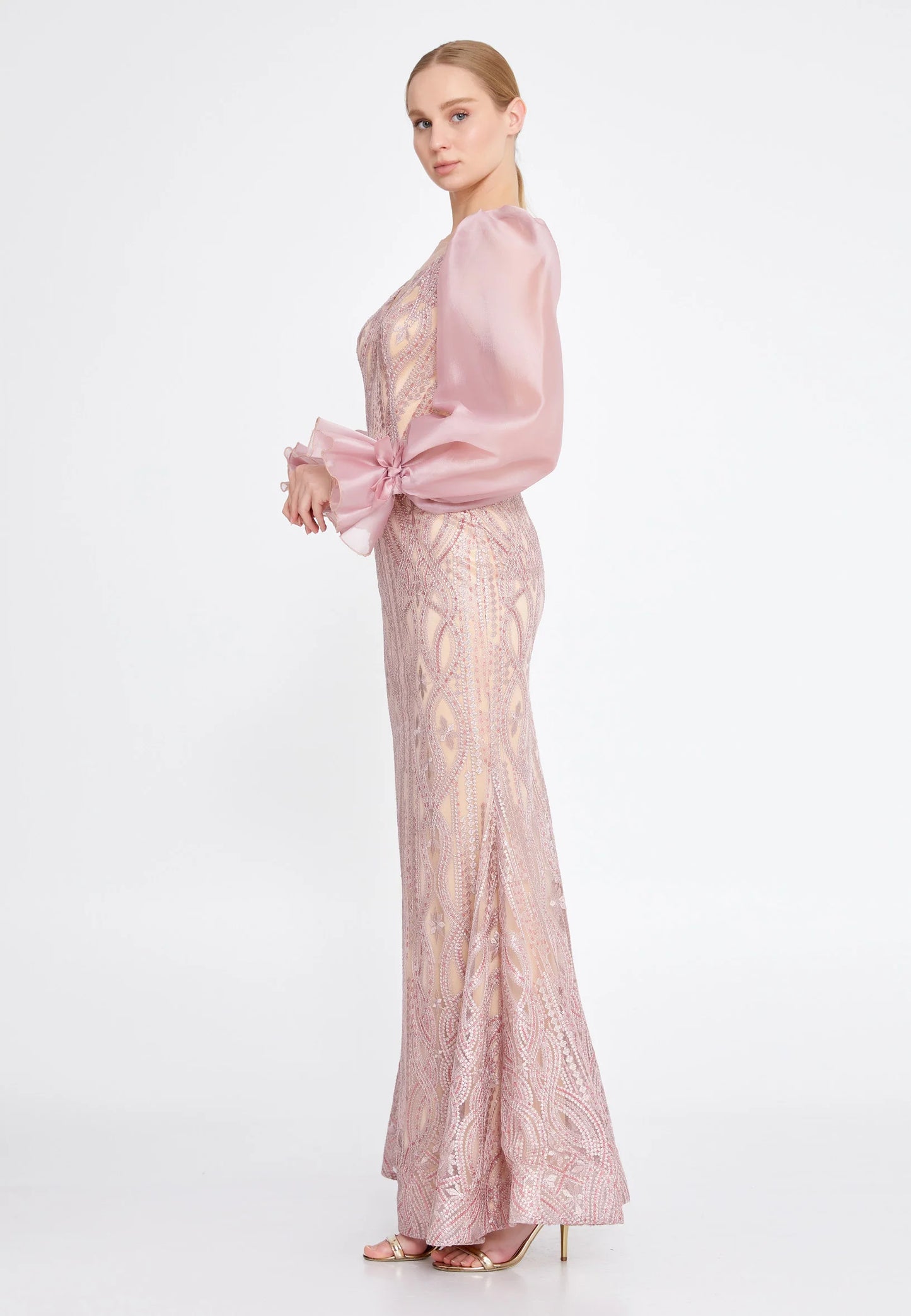 Long Sleeve Maxi Lace Mermaid Regular Evening Dress Unit Price: $40