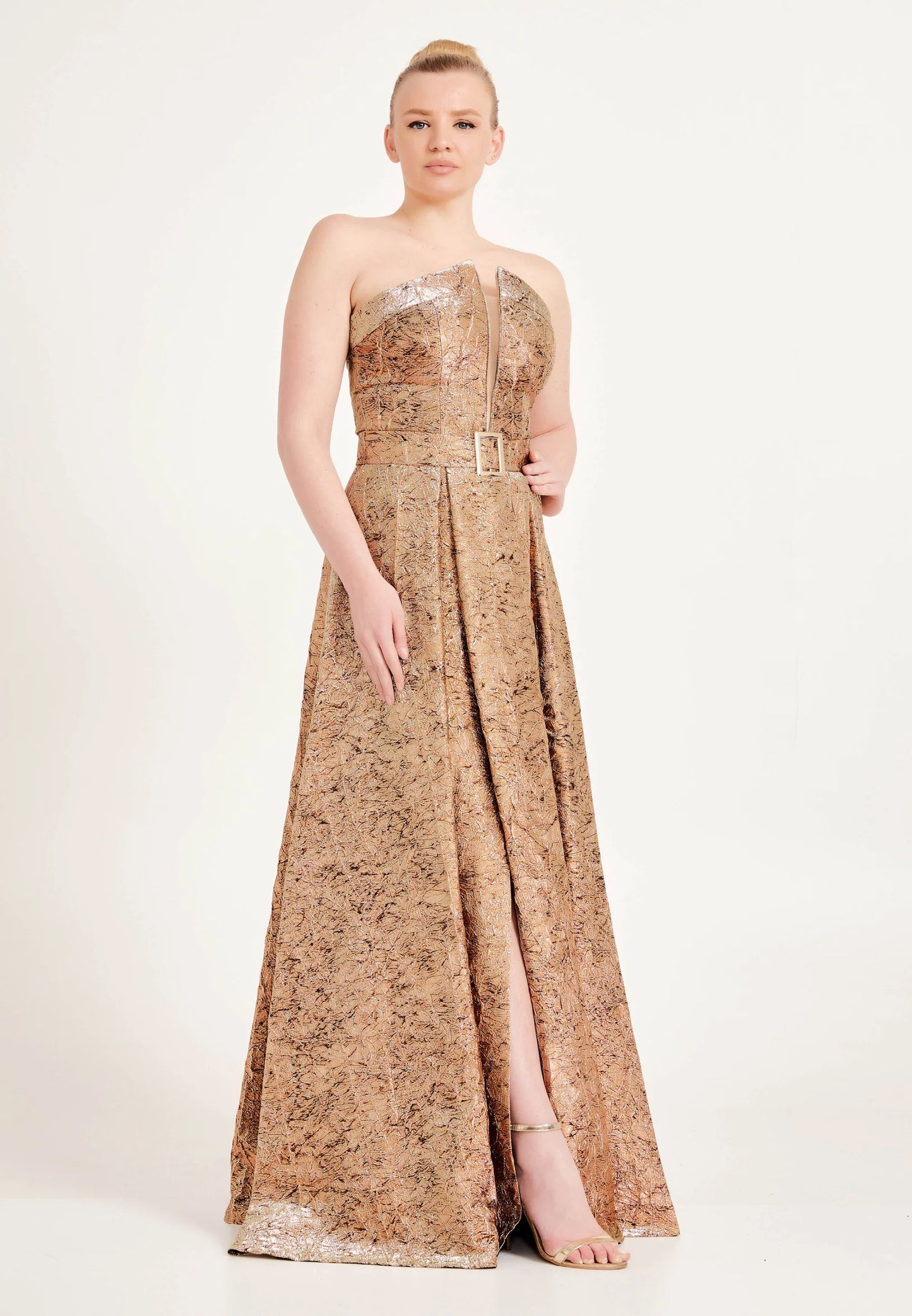 Strapless Maxi Tulle A - Line Plus Size Prom Dress Unit Price: $49