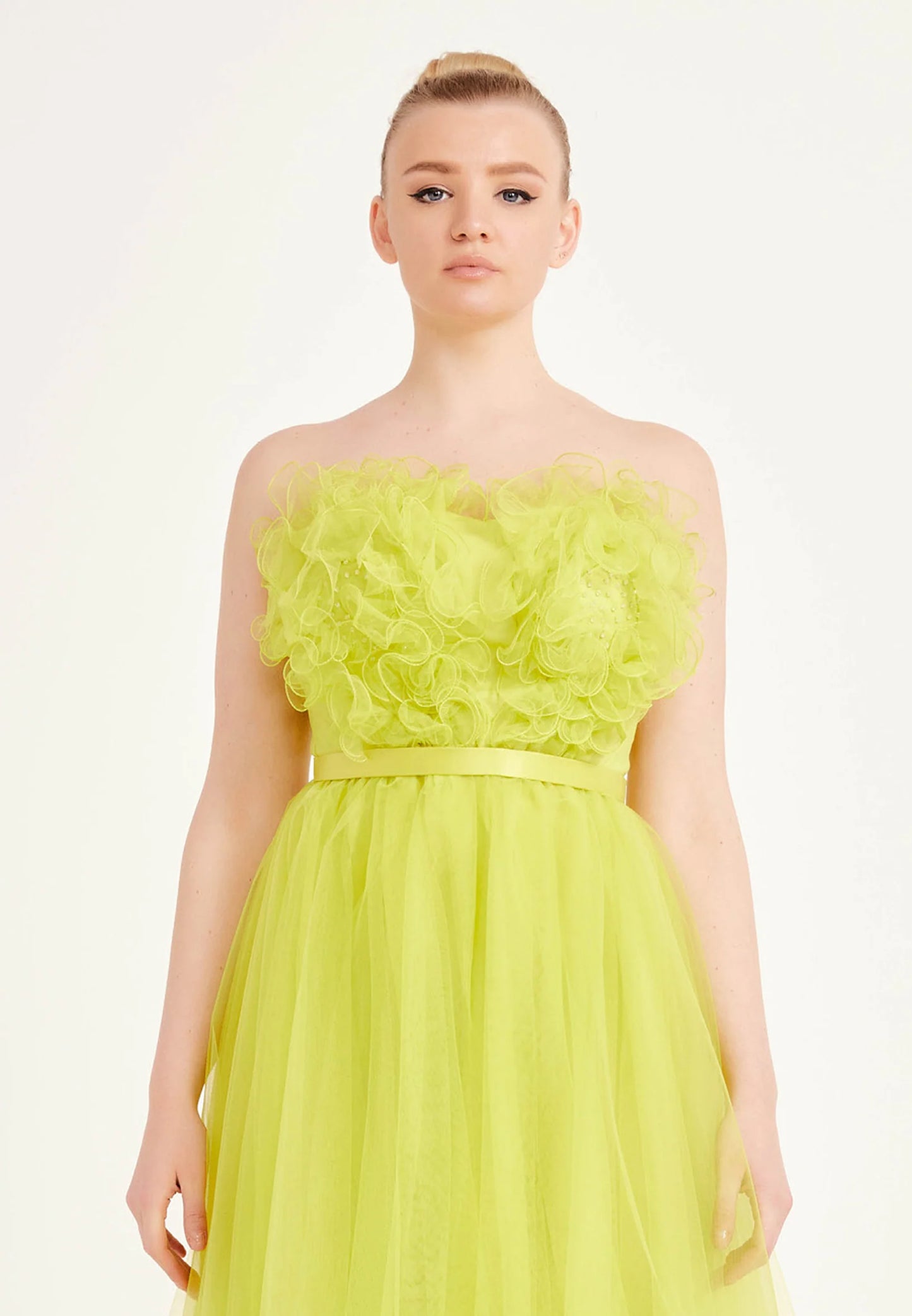 Strapless Maxi Tulle A - Line Regular Prom Dress Unit Price: $40