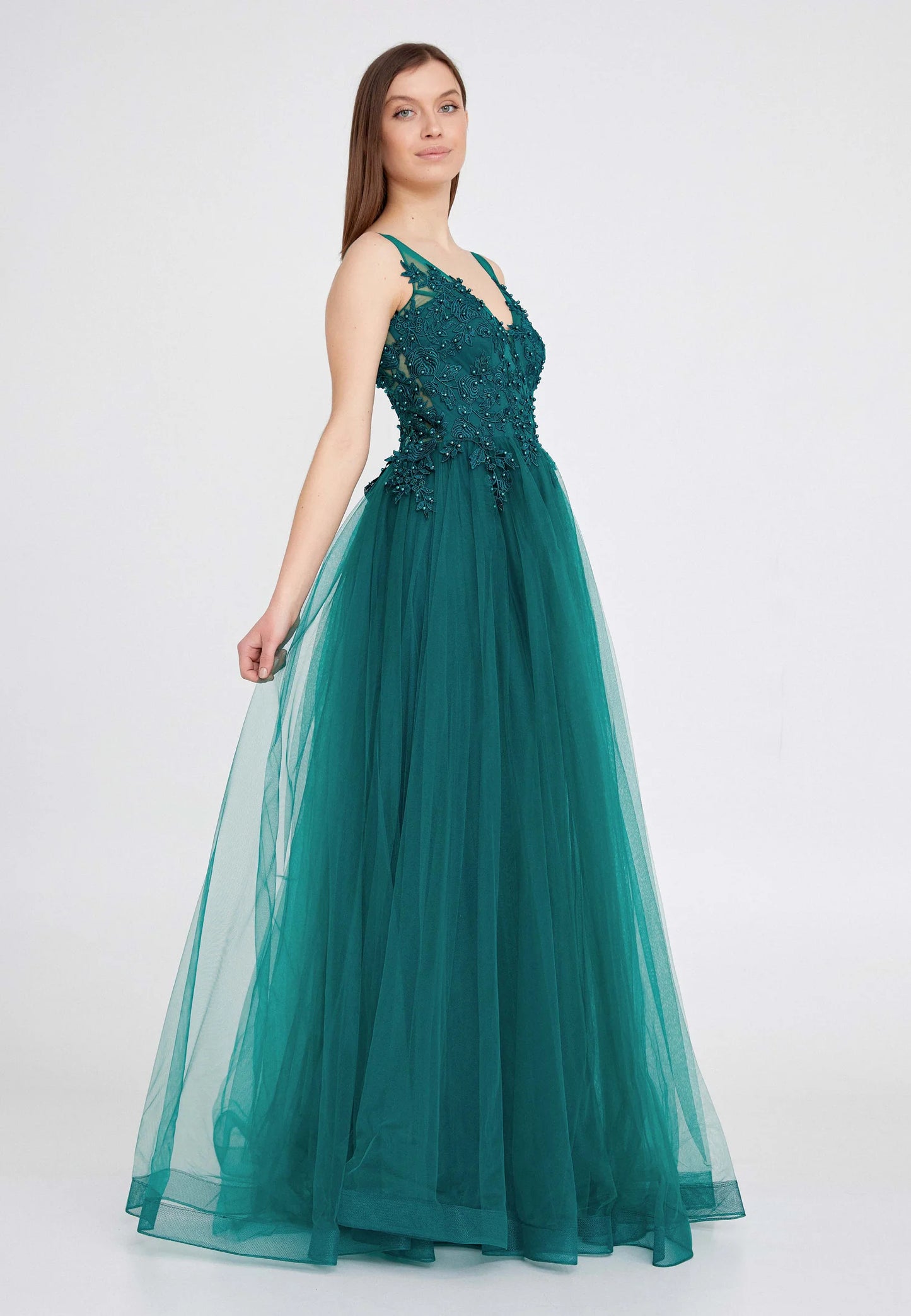Sleeveless Maxi Tulle A - Line Regular Prom Dress Unit Price: $63