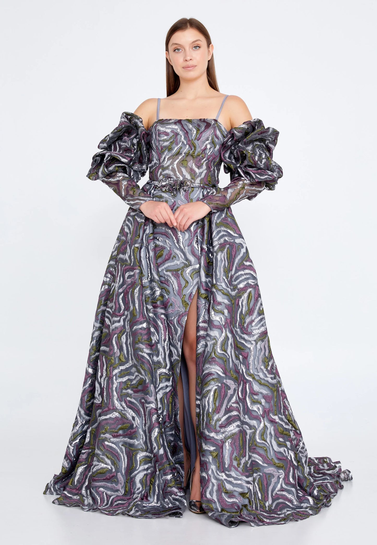 Off Shoulder Maxi Tulle Gown Regular Prom Dress Unit Price: $80