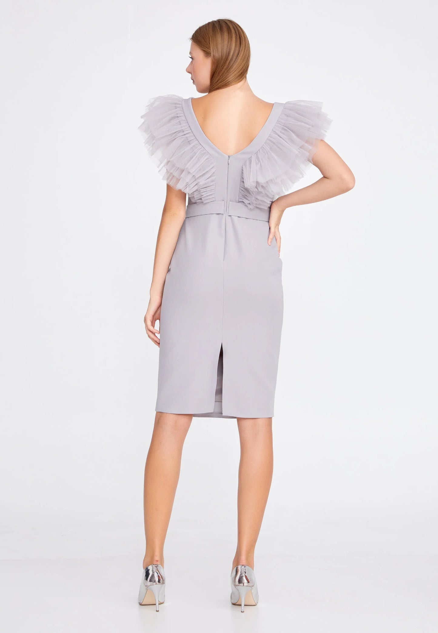Sleeveless Mini Crepe Column Regular Wedding Guest Dress Unit Price: $35