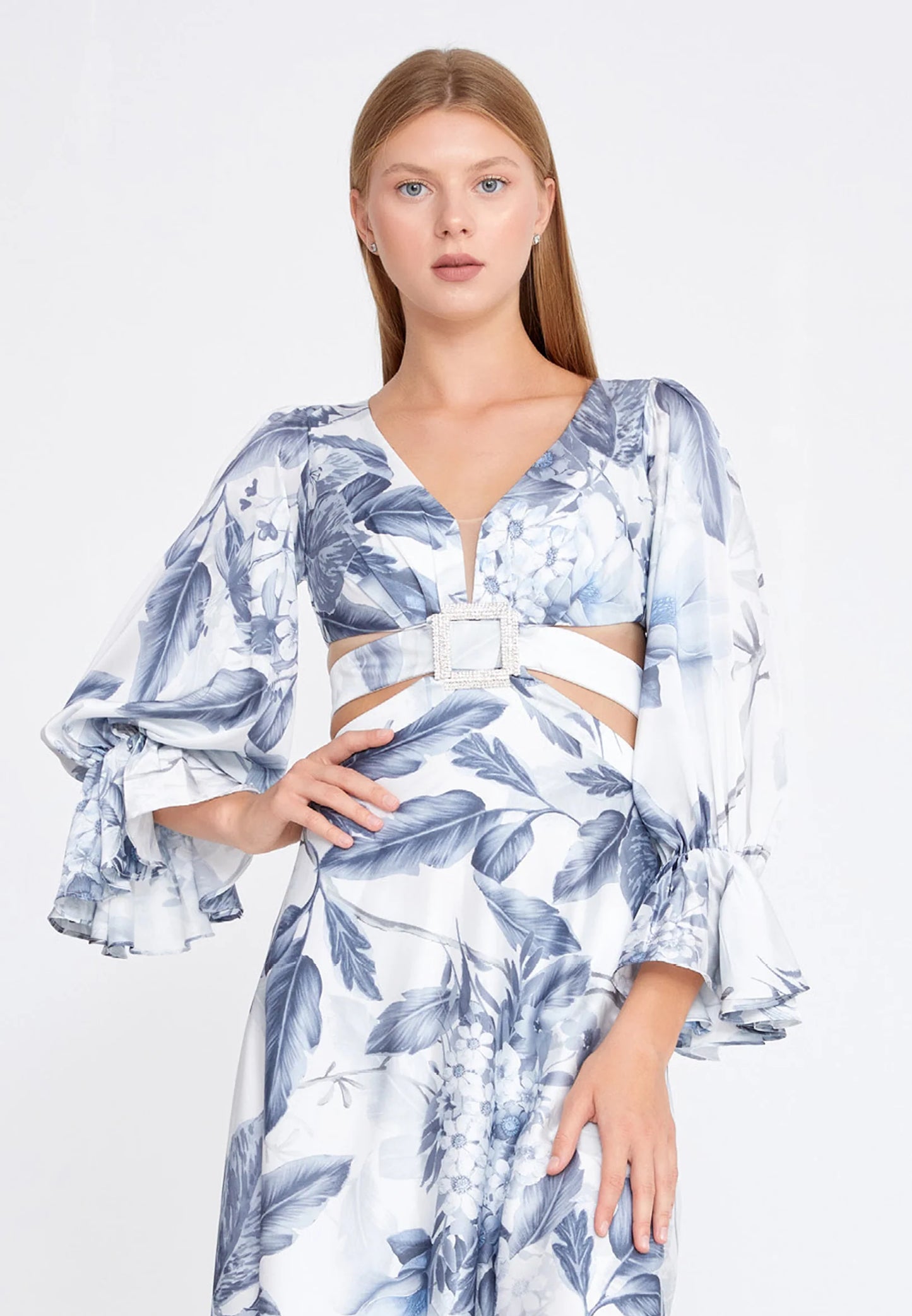 Long Sleeve Maxi Satin Column Regular Wedding Guest Dress Unit Price: $37