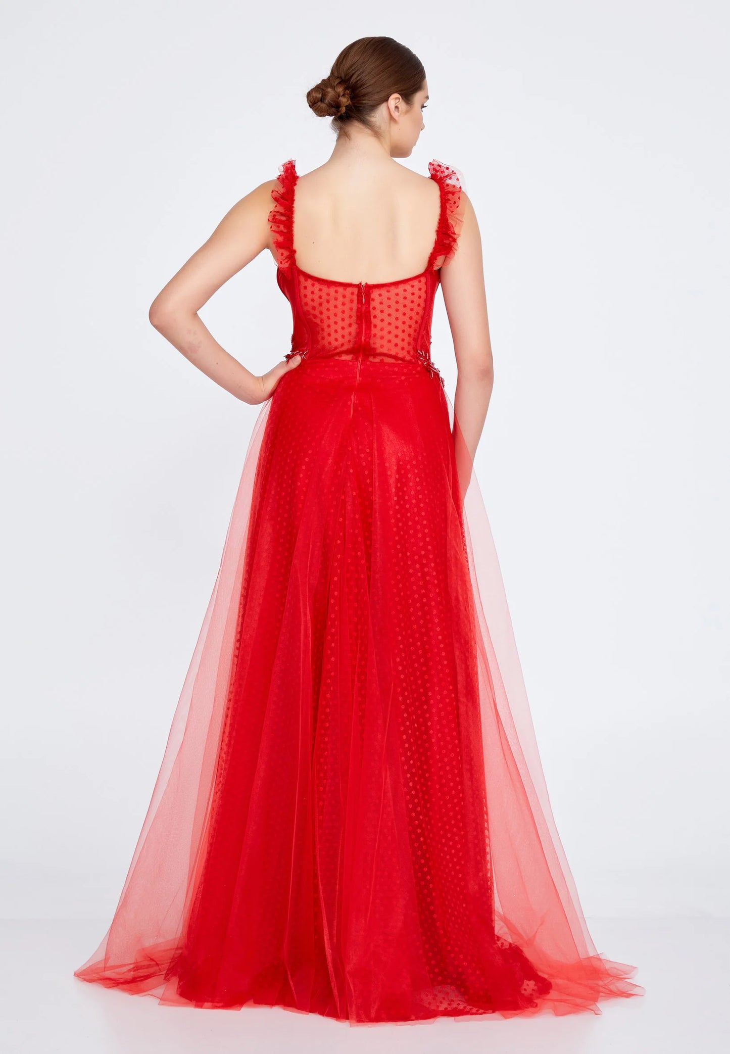 Sleeveless Maxi Tulle A - Line Regular Prom Dress Unit Price: $40