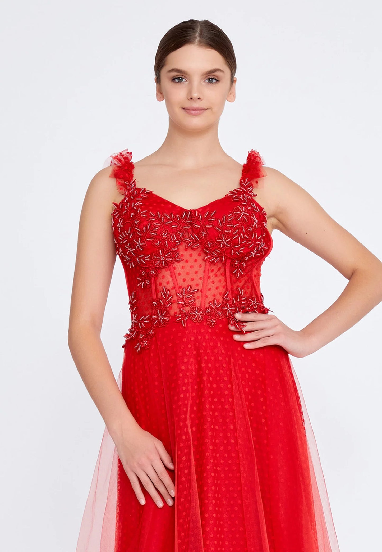 Sleeveless Maxi Tulle A - Line Regular Prom Dress Unit Price: $40
