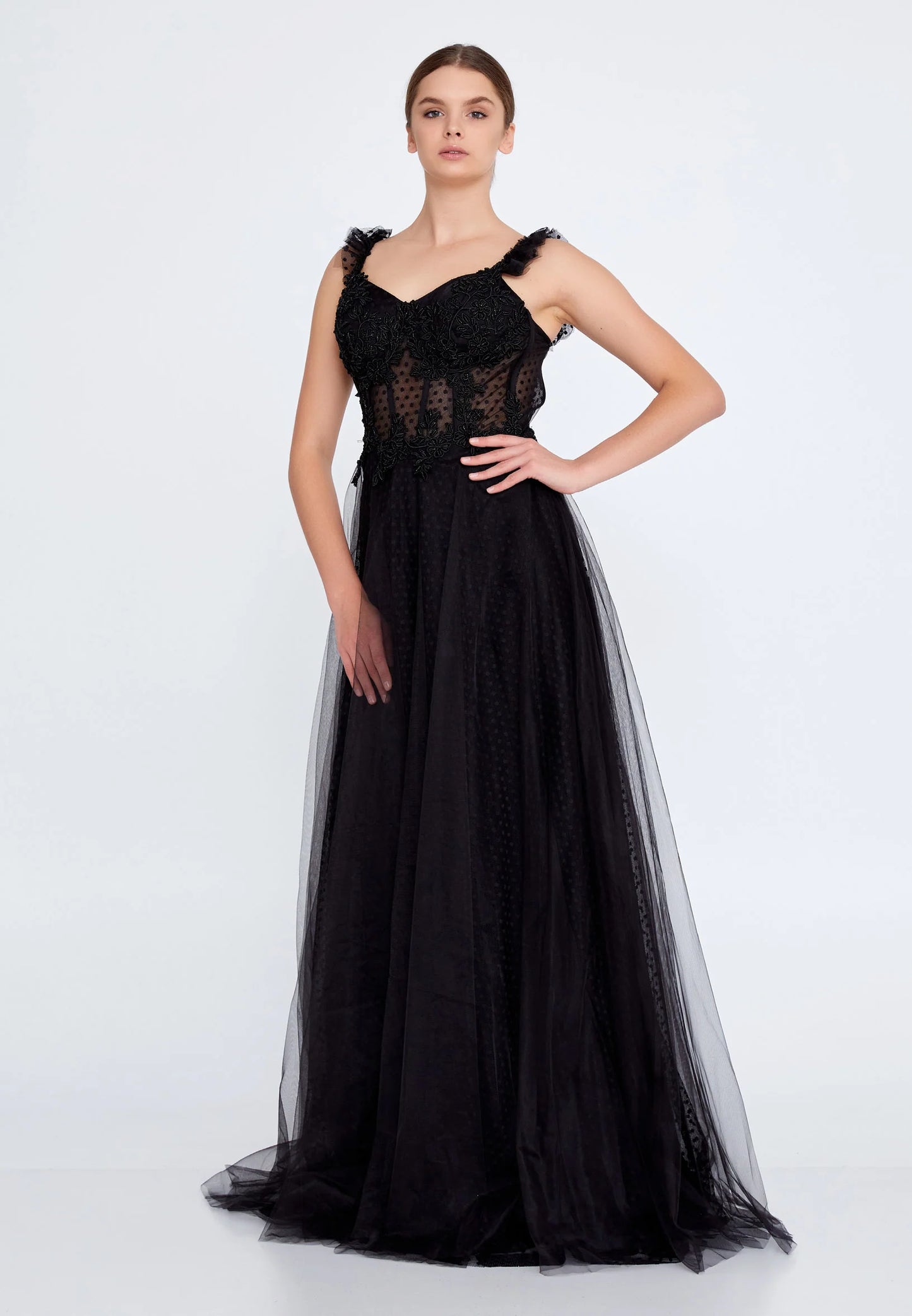 Sleeveless Maxi Tulle A - Line Regular Prom Dress Unit Price: $40