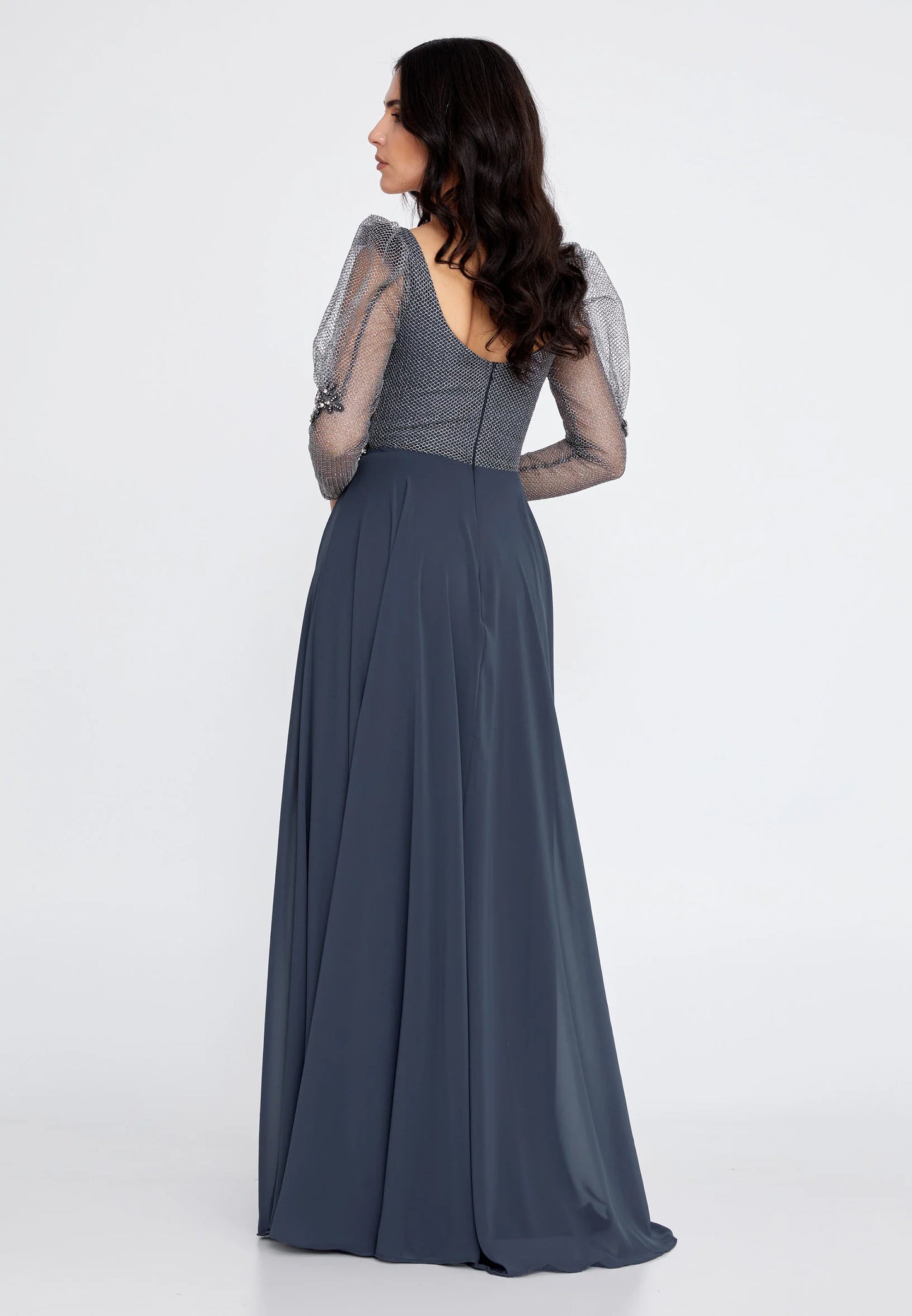 Long Sleeve Maxi Chiffon A - Line Regular Wedding Guest Dress Unit Price: $52