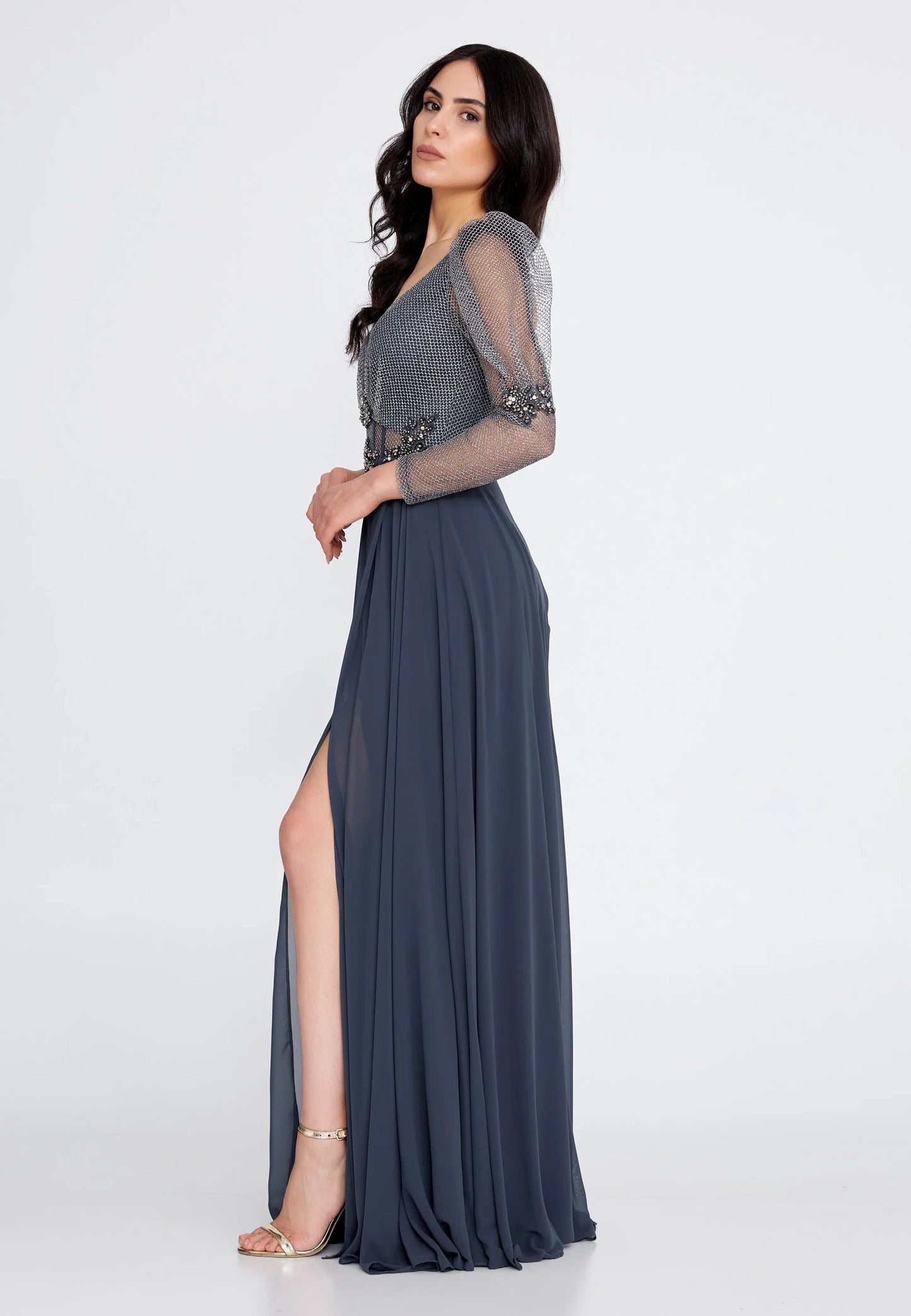 Long Sleeve Maxi Chiffon A - Line Regular Wedding Guest Dress Unit Price: $52