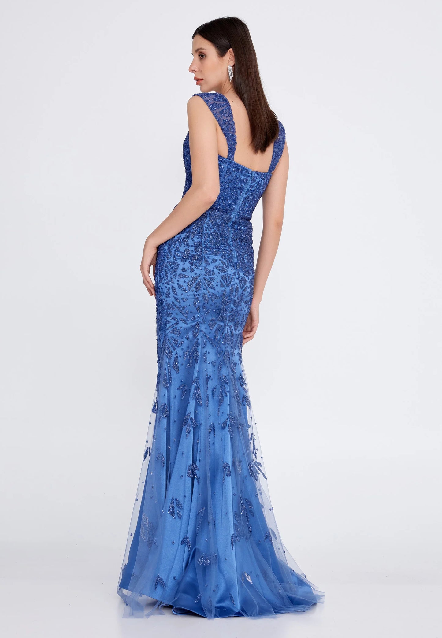 Sleeveless Maxi Tulle Mermaid Regular Wedding Guest Dress Unit Price: $135