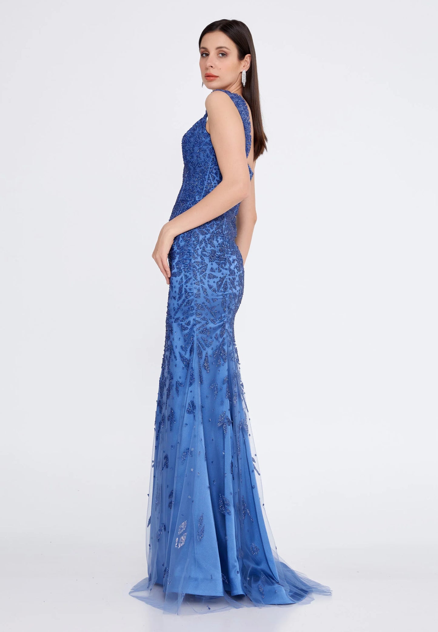 Sleeveless Maxi Tulle Mermaid Regular Wedding Guest Dress Unit Price: $135