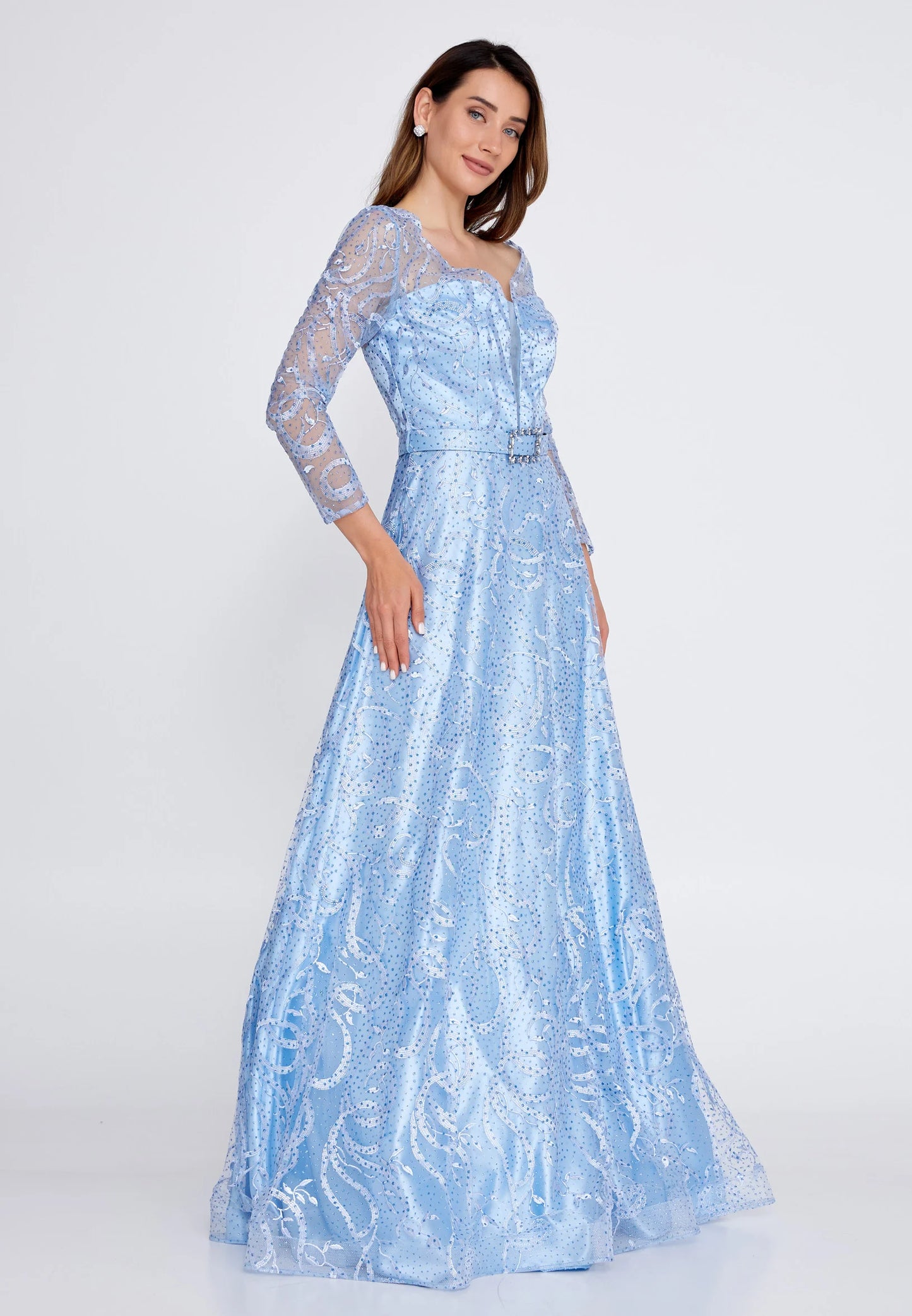Long Sleeve Maxi Tulle Mermaid Regular Prom Dress Unit Price: $68