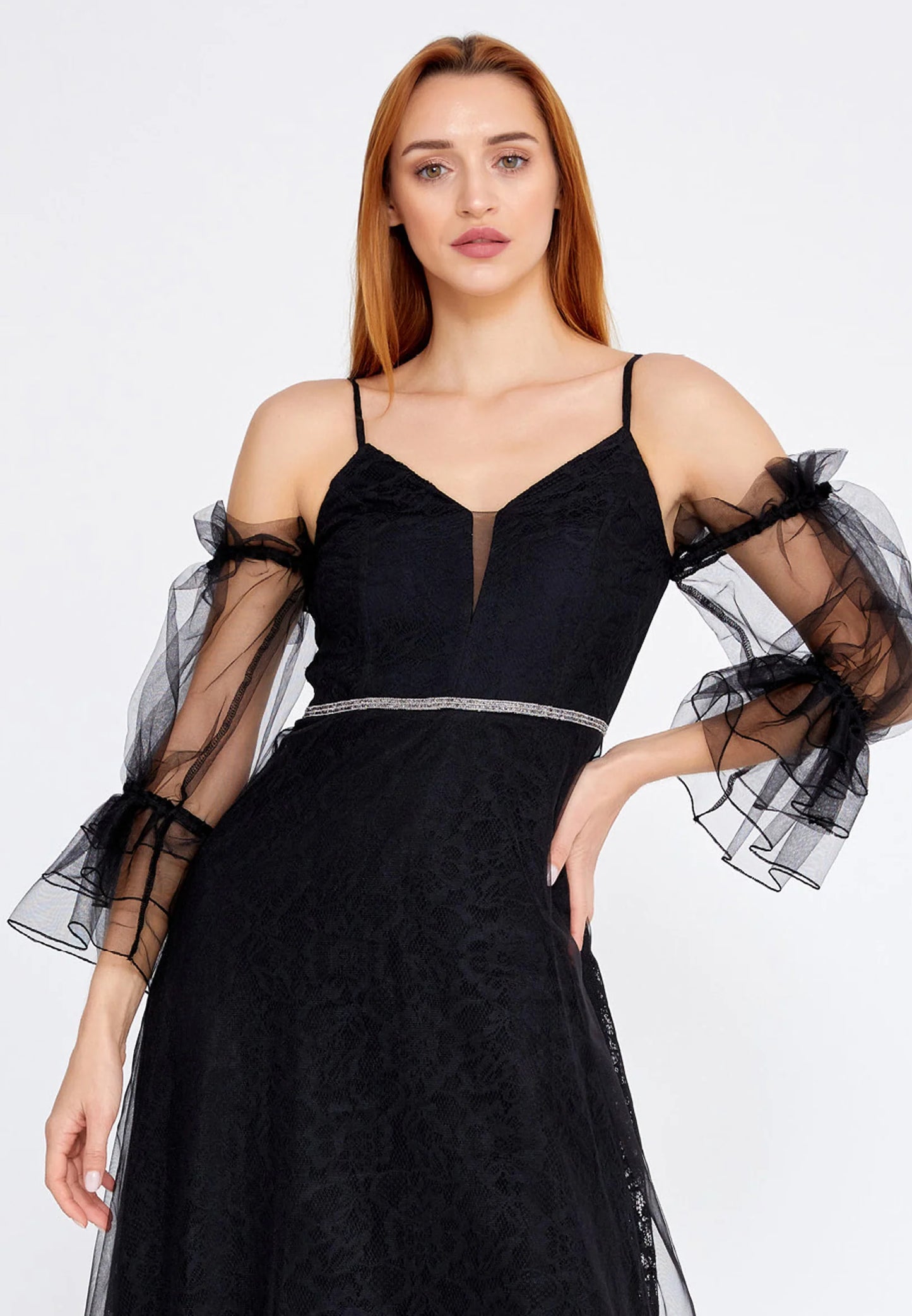 Off Shoulder Maxi Tulle Column Regular Wedding Guest Dress Unit Price: $19