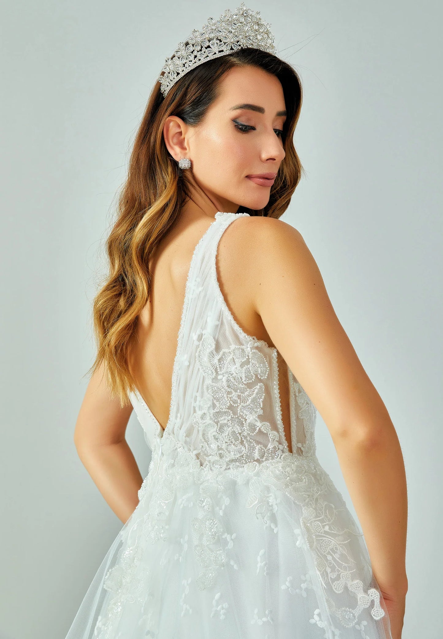 Sleeveless Maxi Tulle Regular Wedding Dress Unit Price: $250