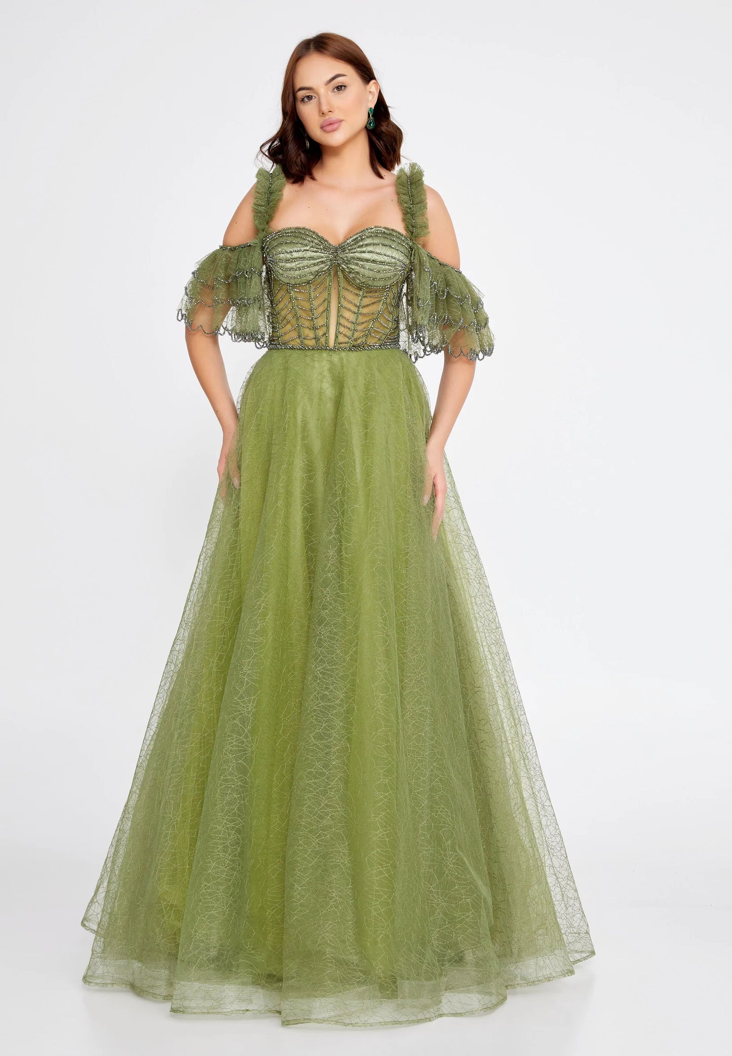 Off Shoulder Maxi Tulle A - Line Regular Prom Dress Unit Price: $135