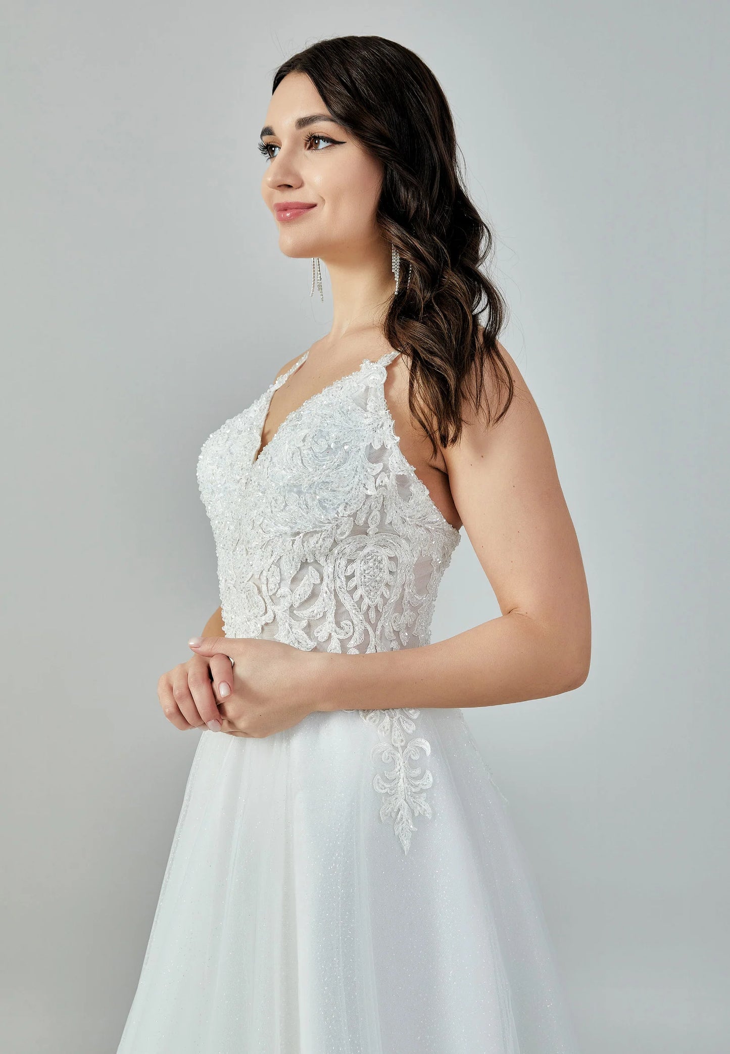 Sleeveless Maxi Tulle Regular Wedding Dress Unit Price: $200