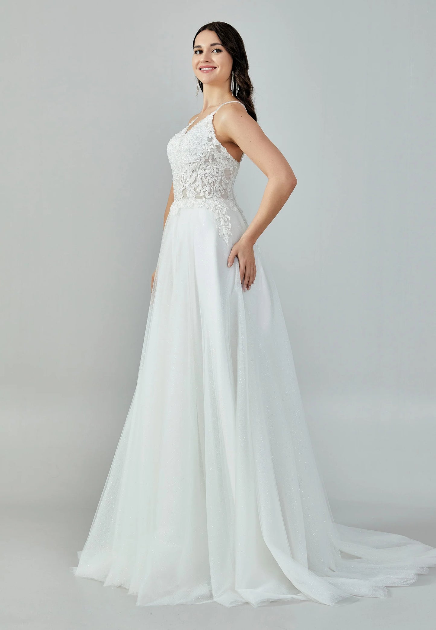 Sleeveless Maxi Tulle Regular Wedding Dress Unit Price: $200