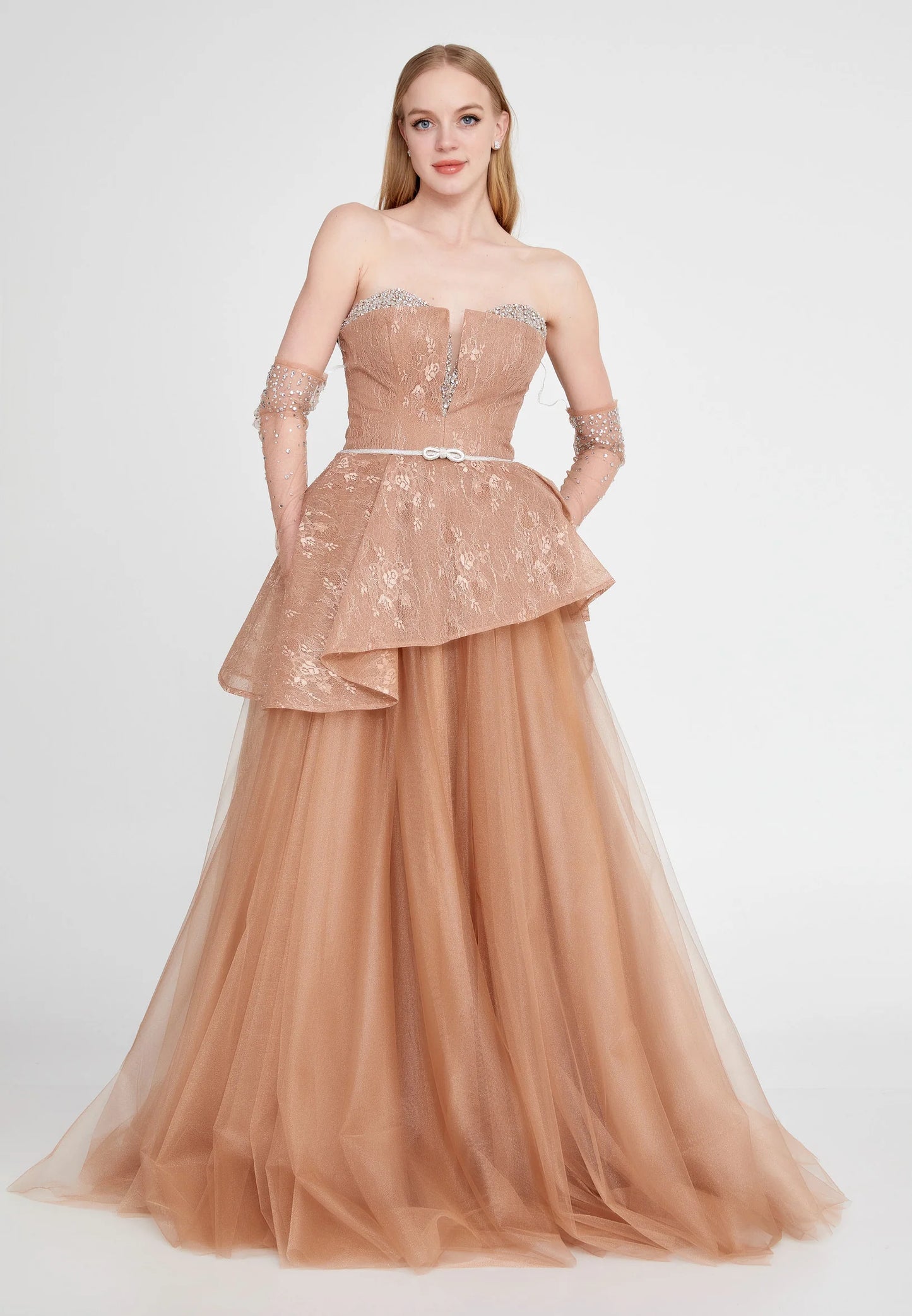 Off Shoulder Maxi Tulle A - Line Regular Prom Dress Unit Price: $95