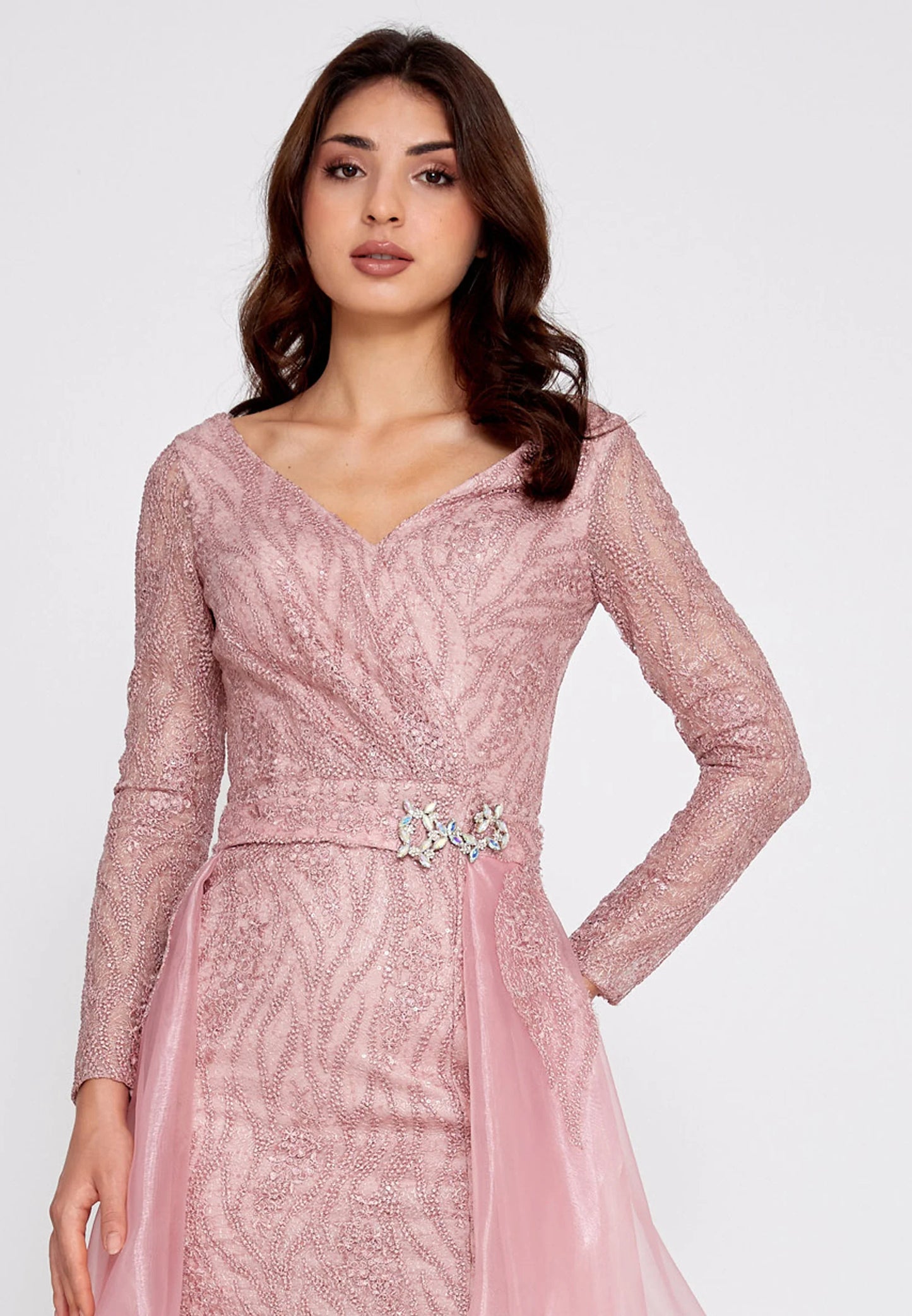 Long Sleeve Maxi Lace Mermaid Regular Wedding Guest Dress Unit Price: $52