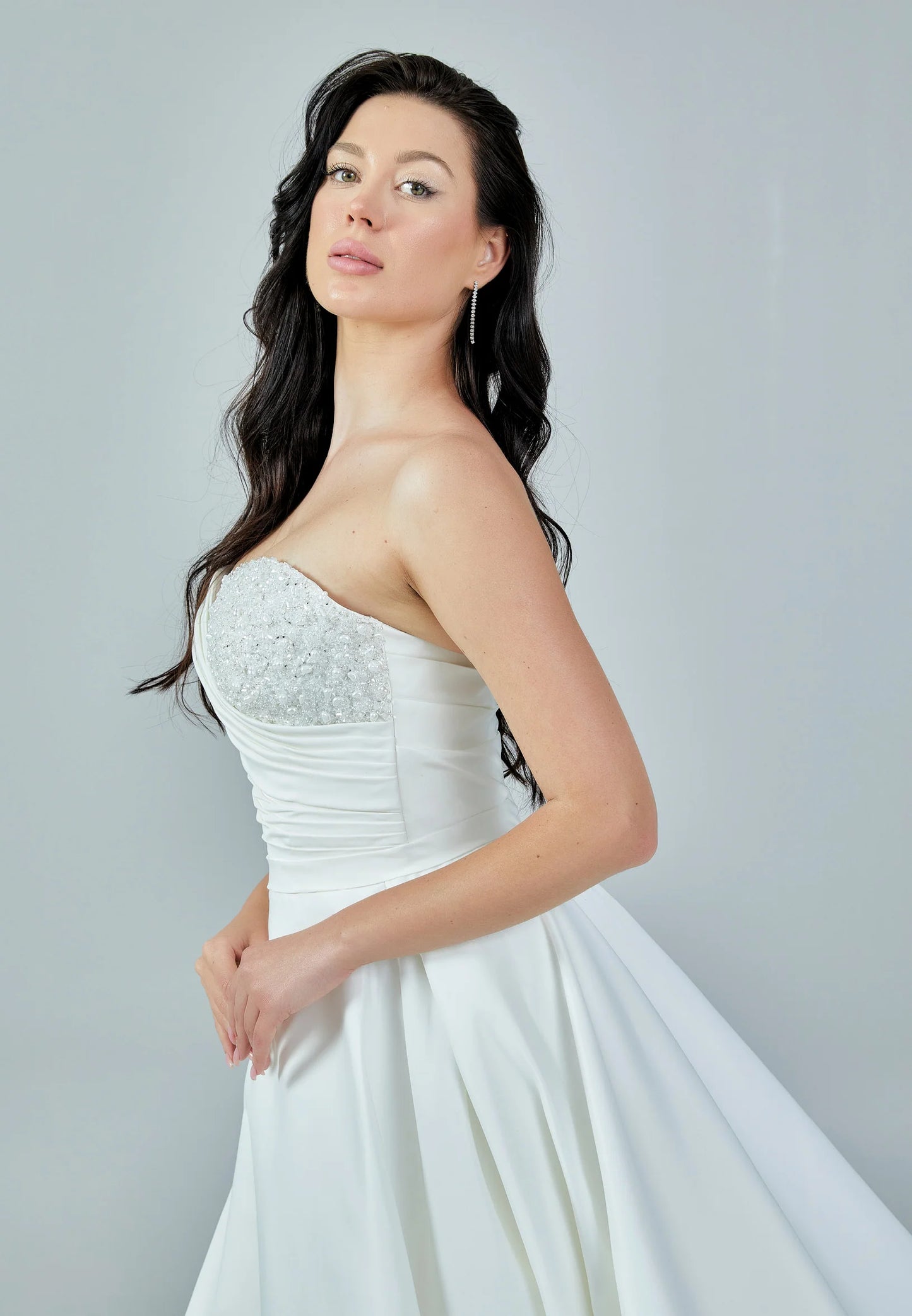 Strapless Maxi Satin Regular Wedding Dress Unit Price: $500
