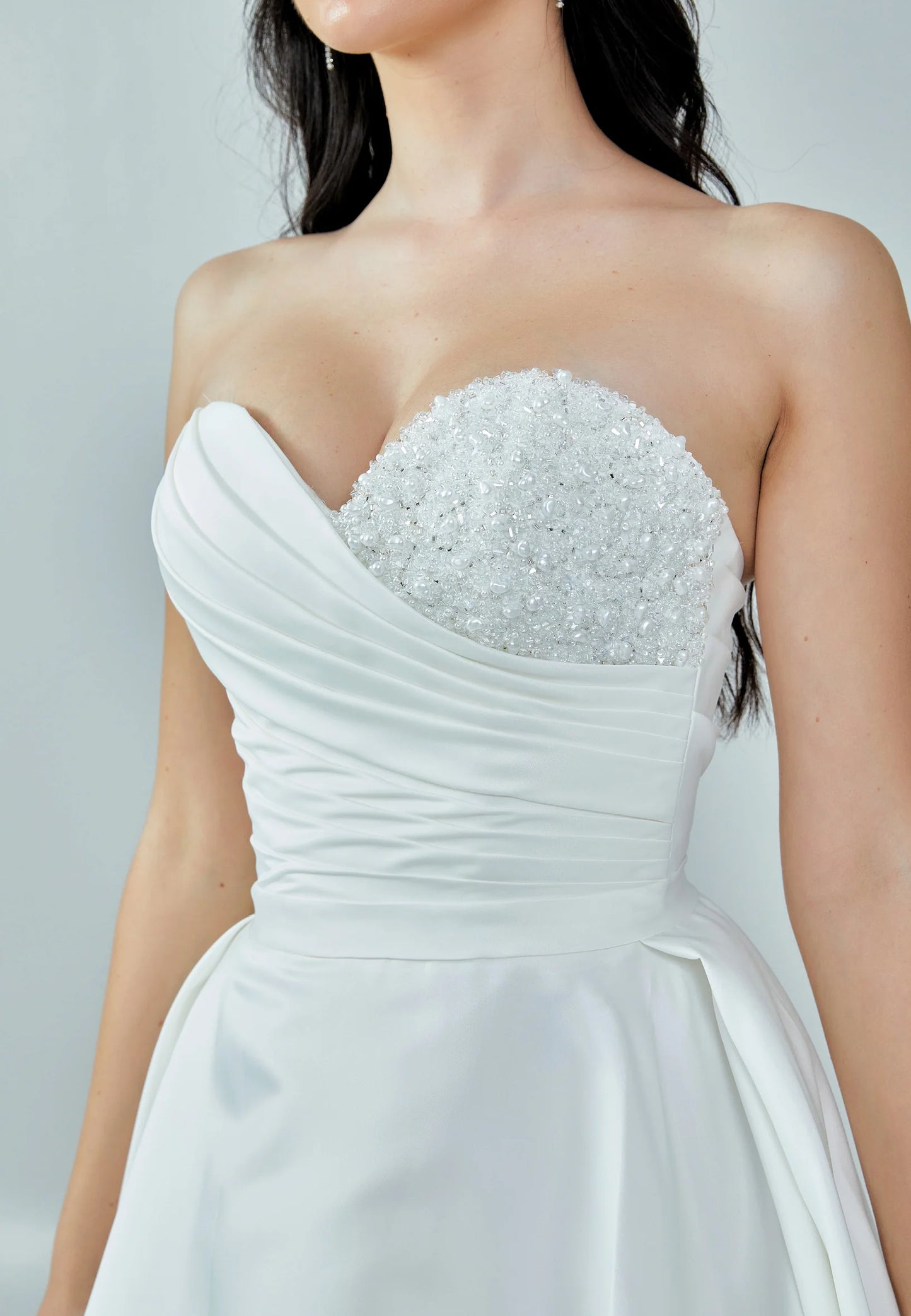 Strapless Maxi Satin Regular Wedding Dress Unit Price: $500