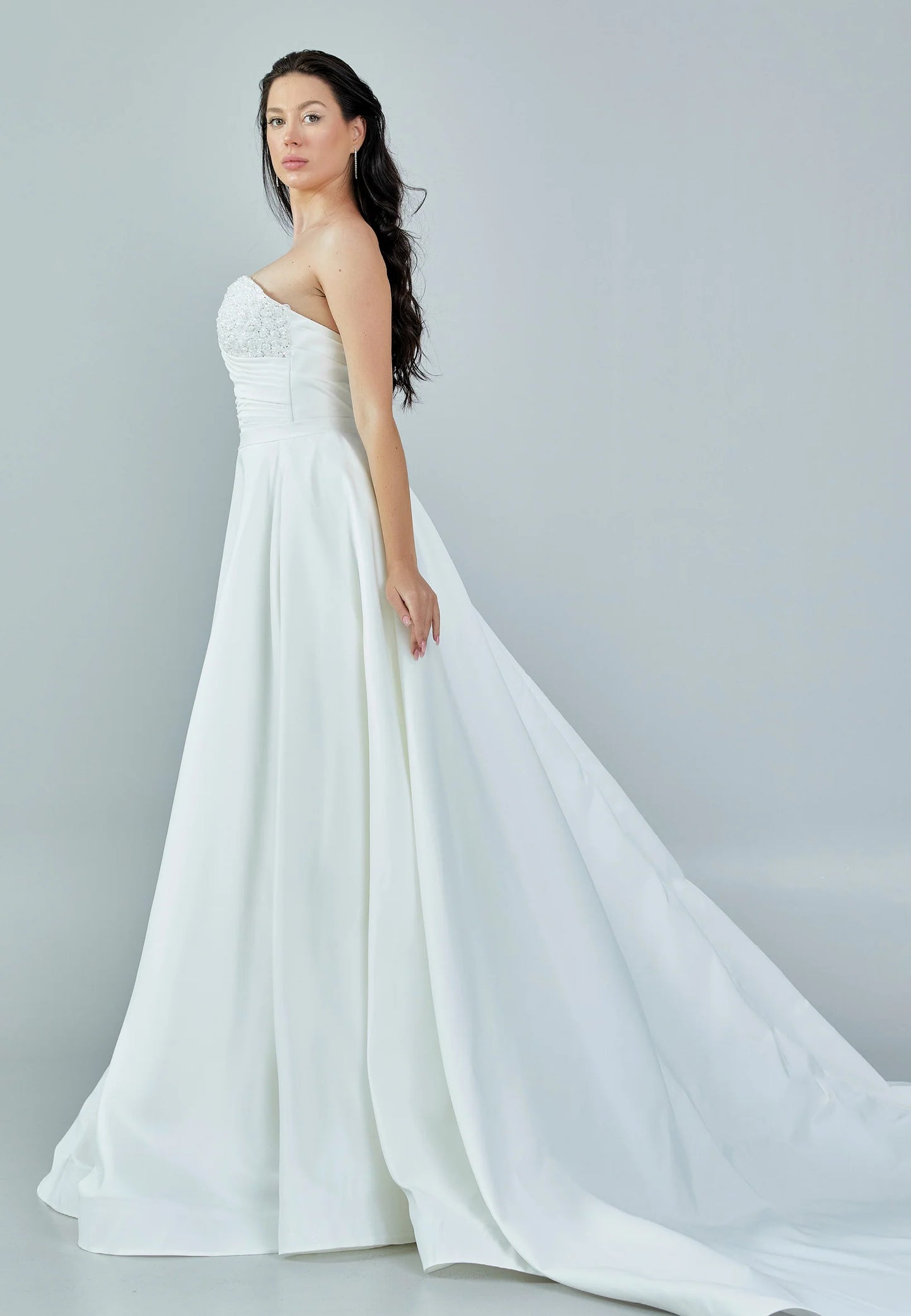 Strapless Maxi Satin Regular Wedding Dress Unit Price: $500