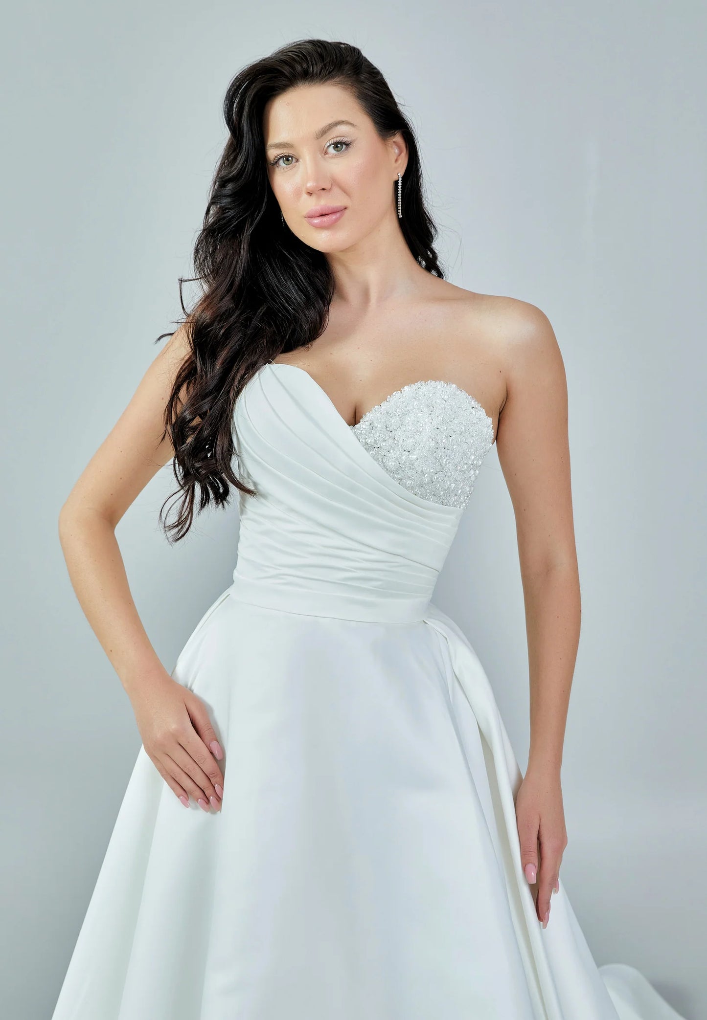 Strapless Maxi Satin Regular Wedding Dress Unit Price: $500