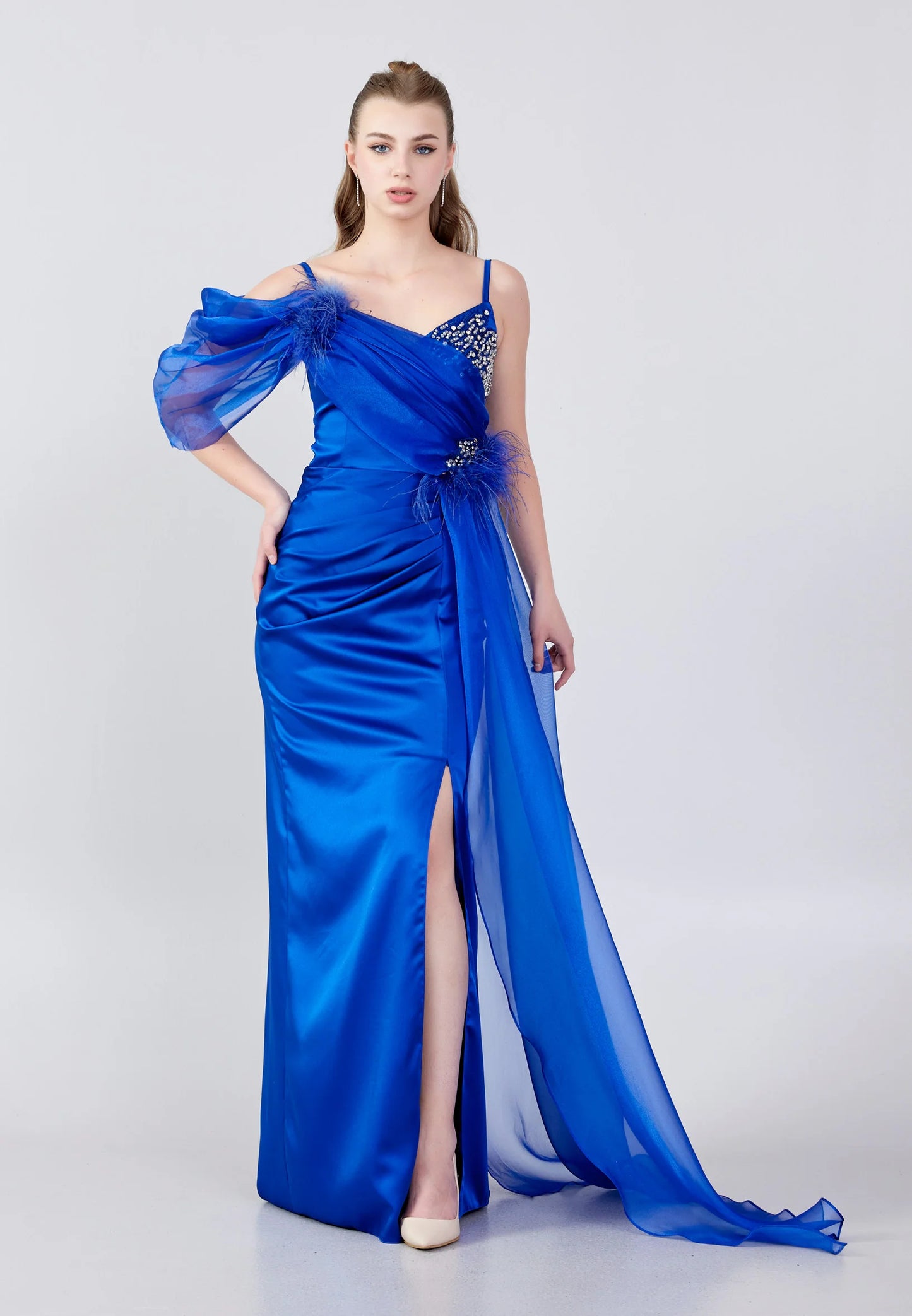 Sleeveless Maxi Satin Mermaid Regular Wedding Guest Dress Unit Price: $66