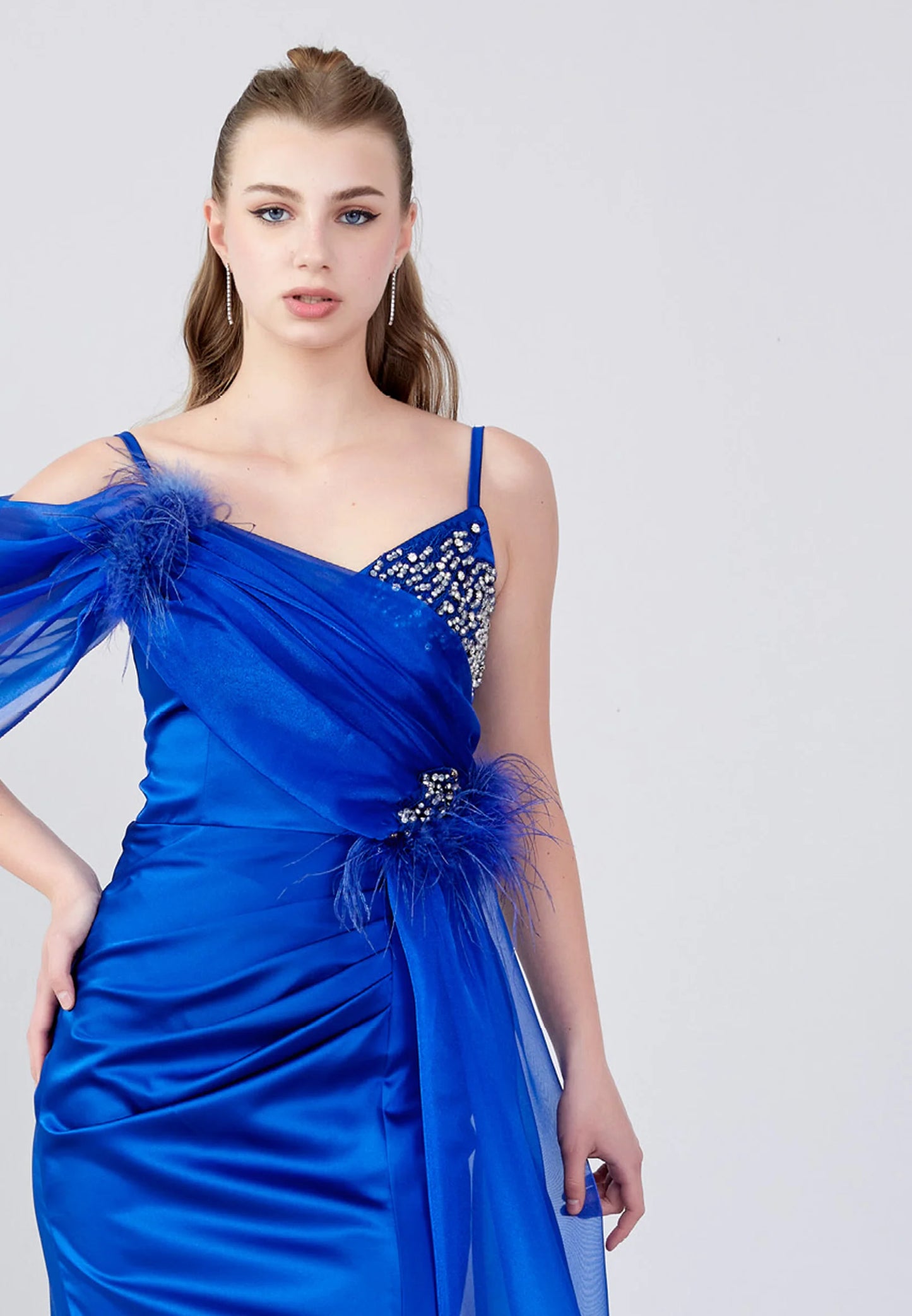 Sleeveless Maxi Satin Mermaid Regular Wedding Guest Dress Unit Price: $66