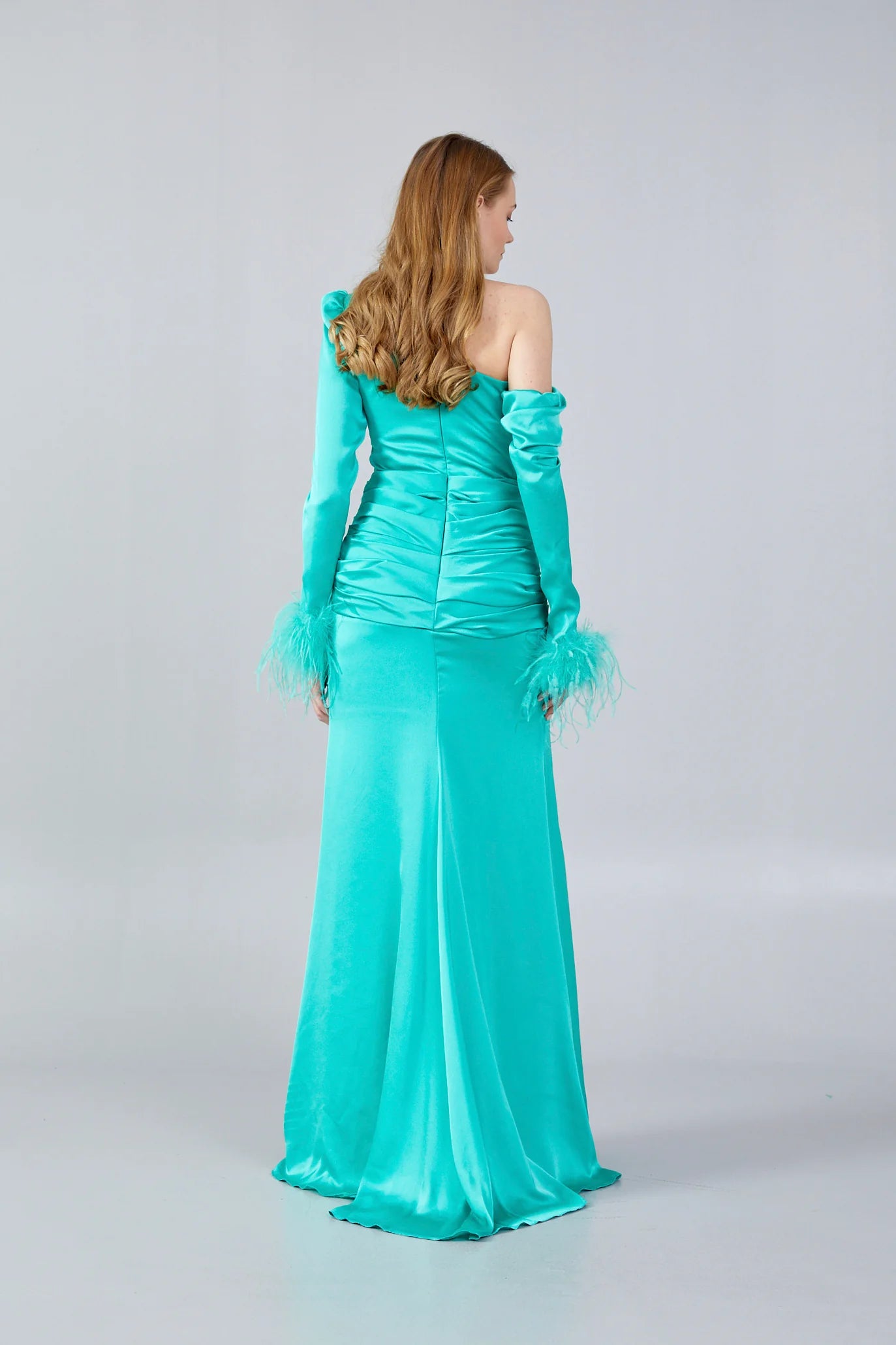 Long Sleeve Maxi Satin Mermaid Regular Wedding Guest Dress Unit Price: $60