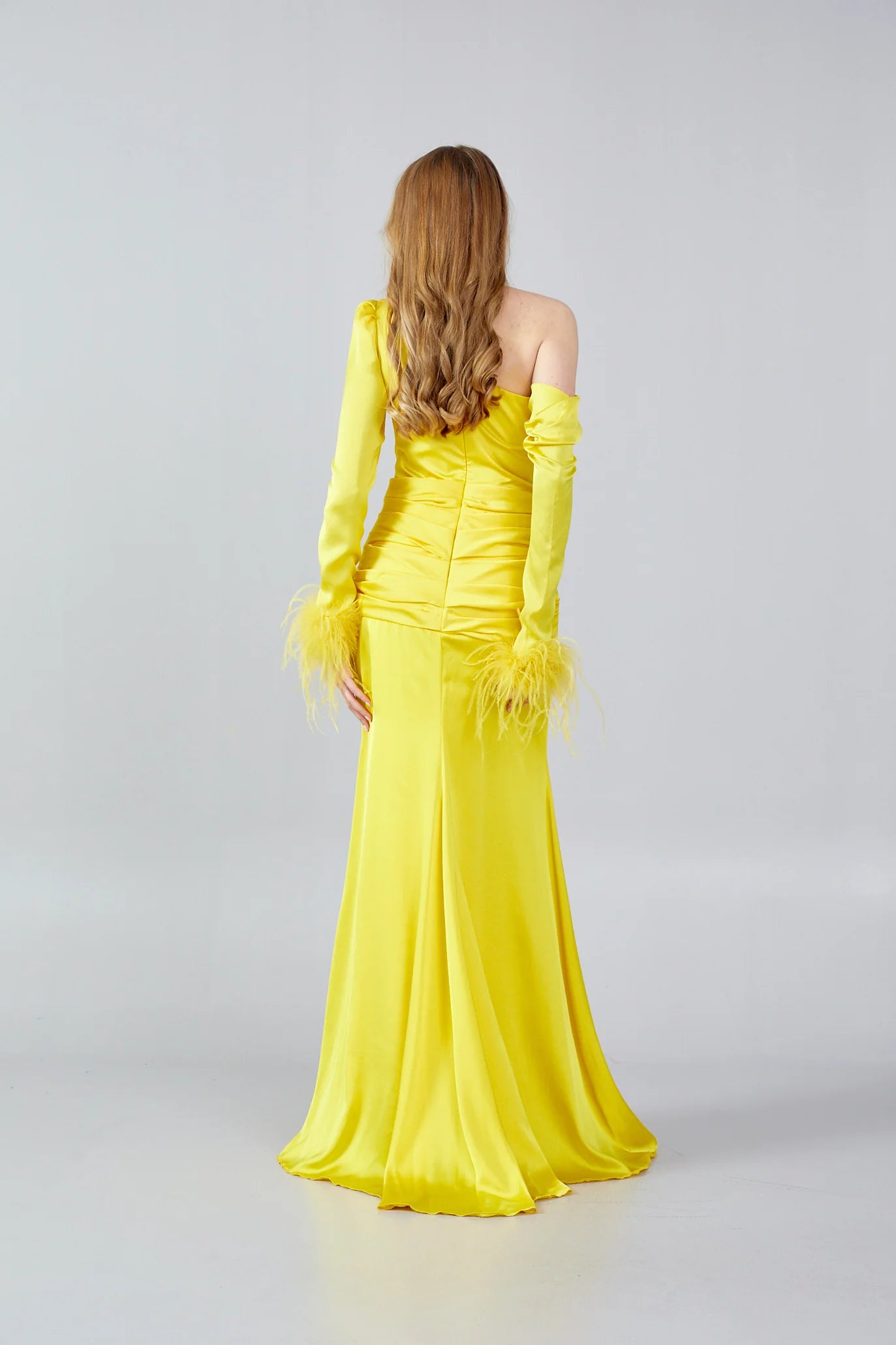 Long Sleeve Maxi Satin Mermaid Regular Wedding Guest Dress Unit Price: $60