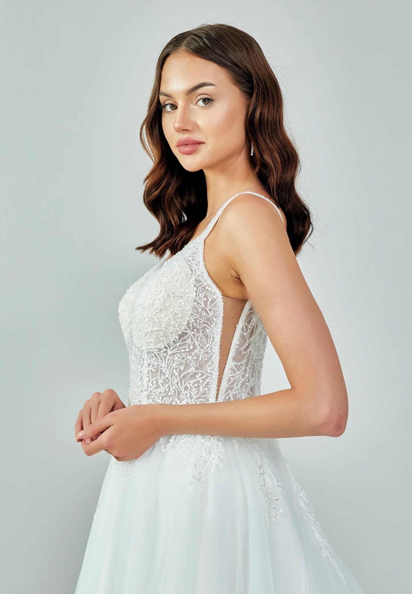 Sleeveless Maxi Tulle Regular Wedding Dress Unit Price: $200
