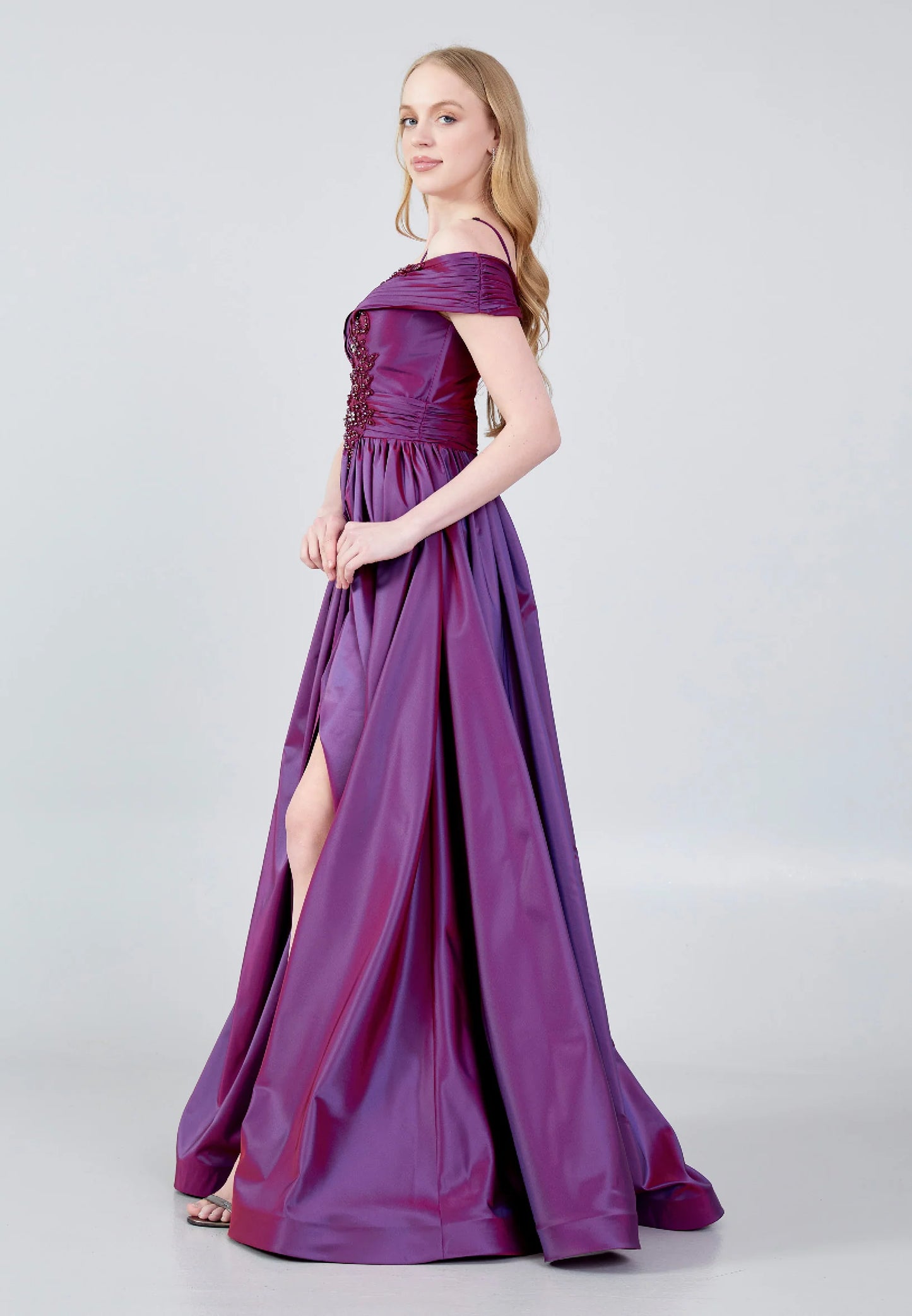 Off Shoulder Maxi Nylon Column Regular Wedding Guest Dress Unit Price: $62