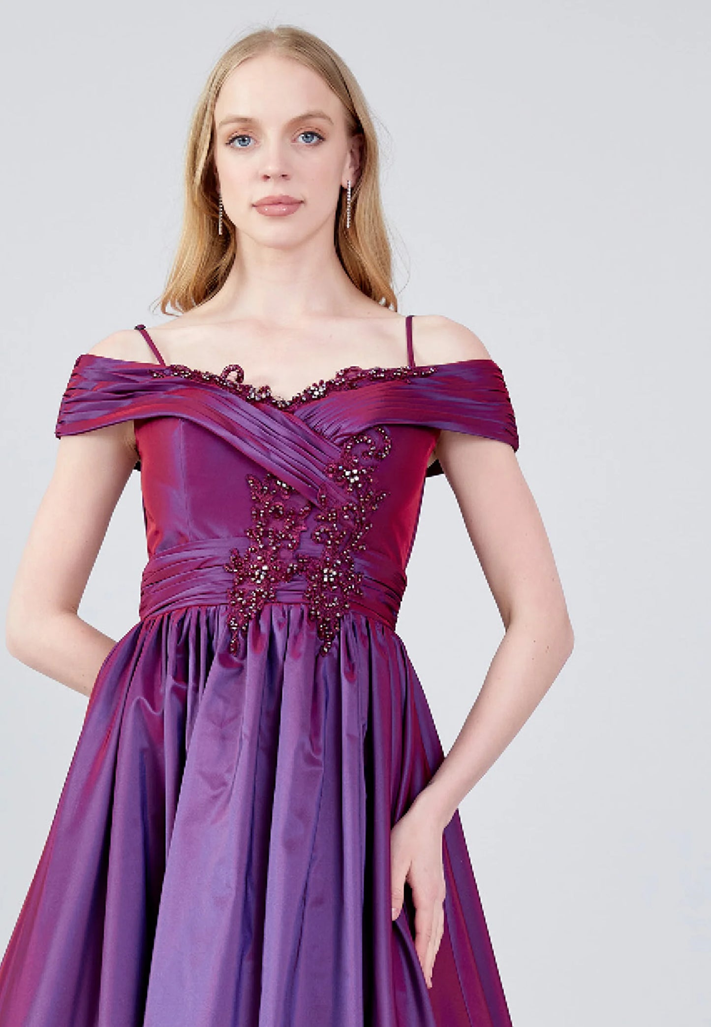 Off Shoulder Maxi Nylon Column Regular Wedding Guest Dress Unit Price: $62