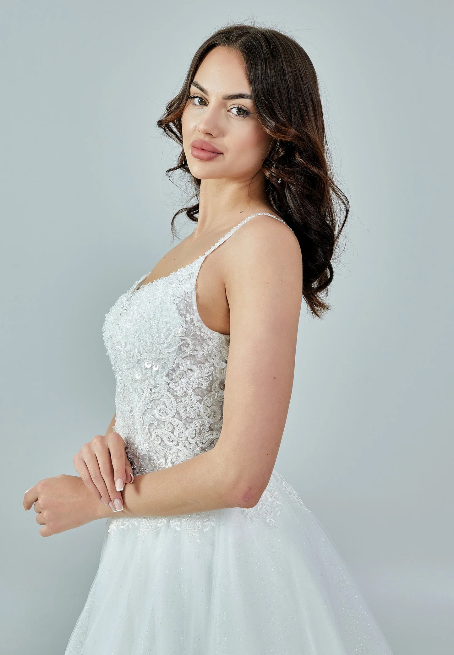 Sleeveless Maxi Tulle Regular Wedding Dress Unit Price: $195