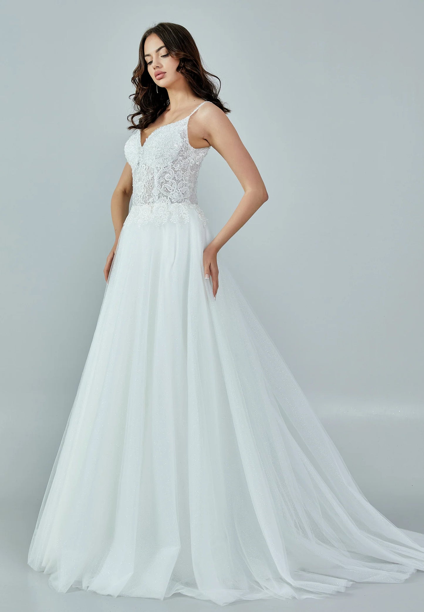 Sleeveless Maxi Tulle Regular Wedding Dress Unit Price: $195