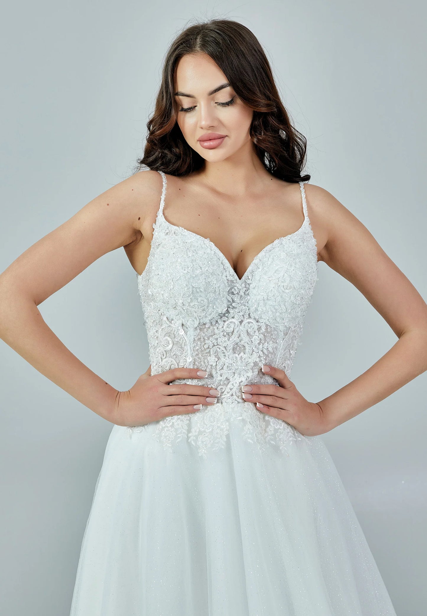 Sleeveless Maxi Tulle Regular Wedding Dress Unit Price: $195
