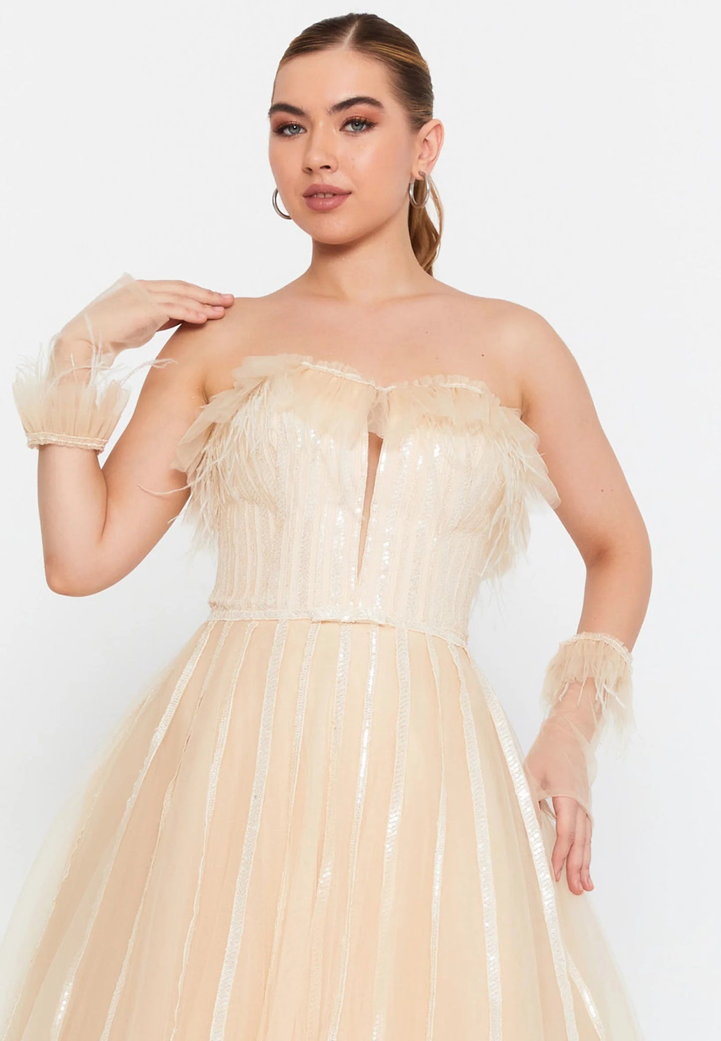 Off Shoulder Maxi Tulle A - Line Regular Prom Dress Unit Price: $90