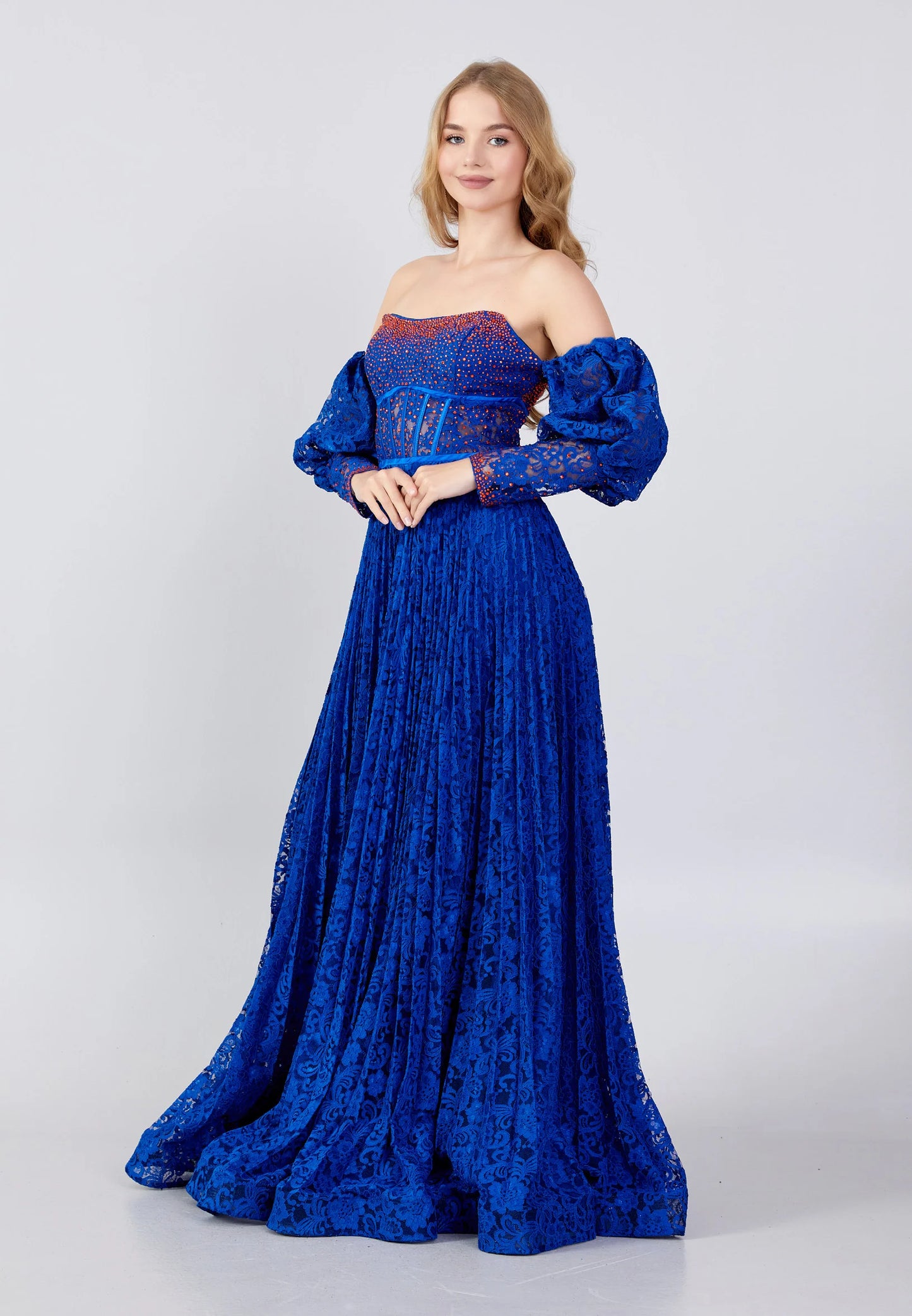 Off Shoulder Maxi Lace A - Line Regular Prom Dress Unit Price: $52