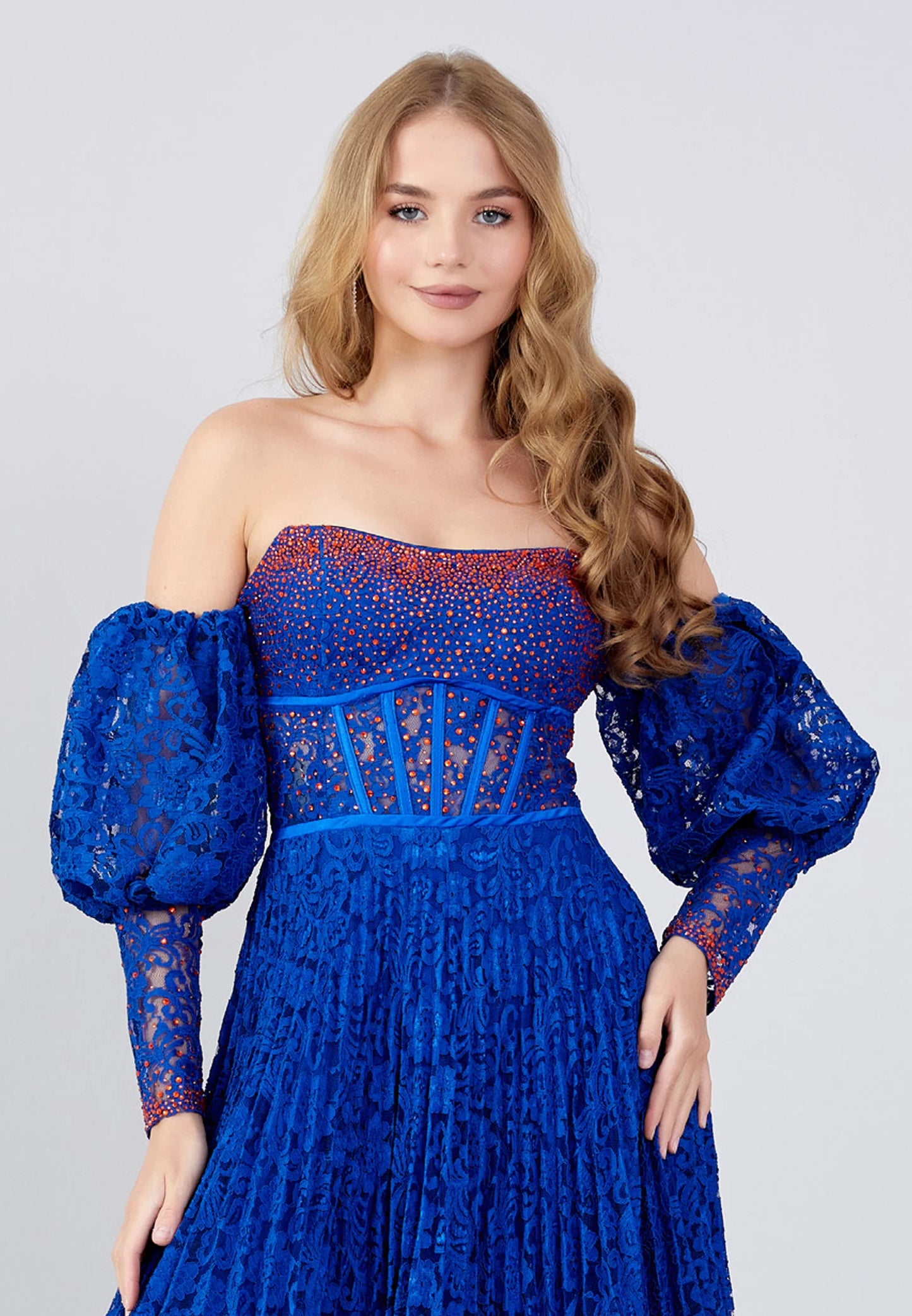 Off Shoulder Maxi Lace A - Line Regular Prom Dress Unit Price: $52