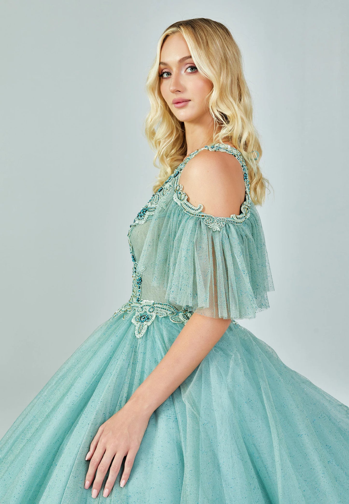 Off Shoulder Maxi Tulle Regular Engagement Dress Unit Price: $210