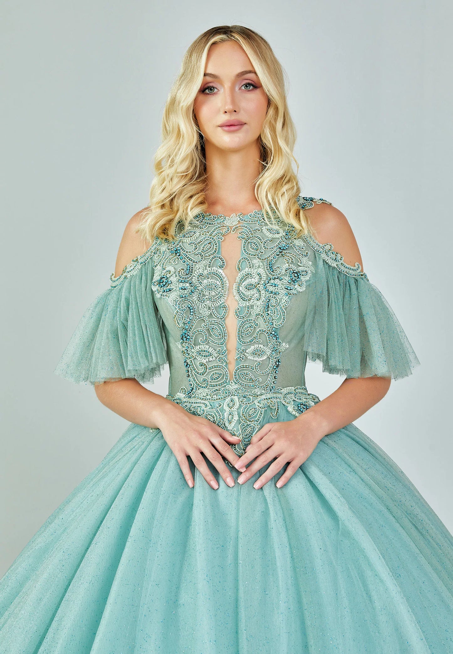 Off Shoulder Maxi Tulle Regular Engagement Dress Unit Price: $210
