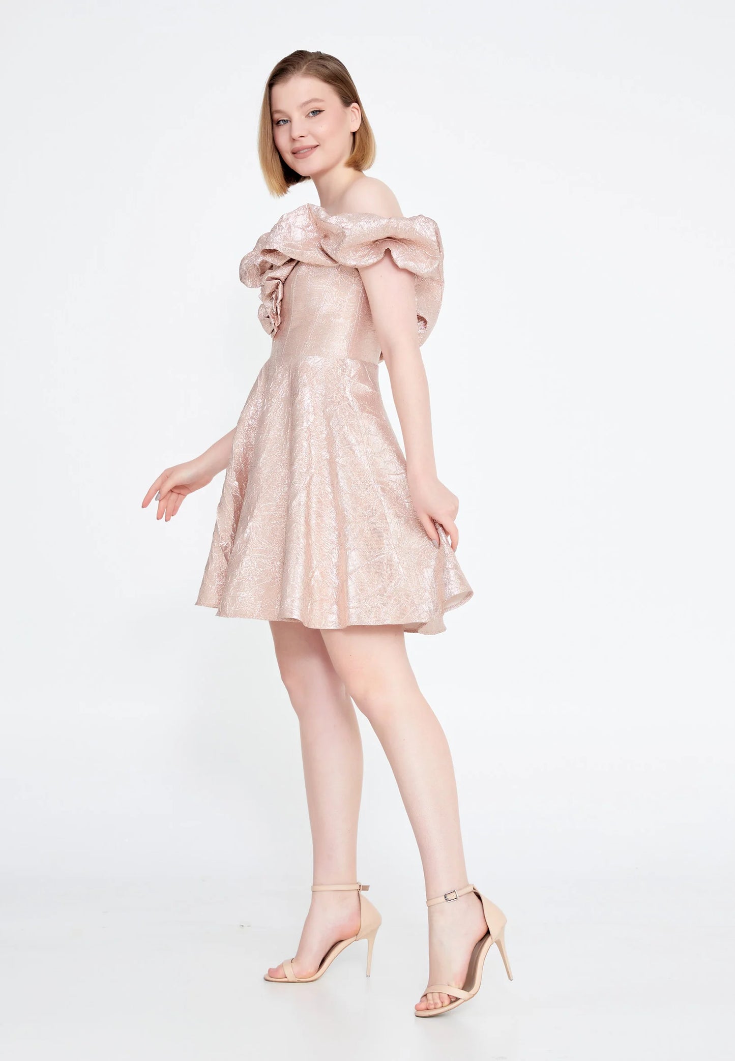Off Shoulder Mini Polyester A - Line Regular Prom Dress Unit Price: $25