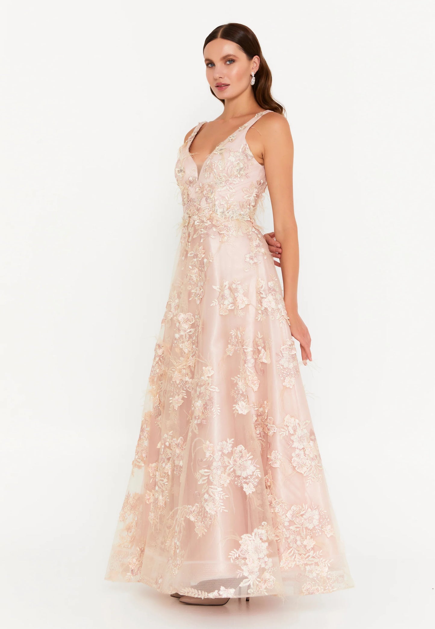 Sleeveless Maxi Tulle Column Regular Wedding Guest Dress Unit Price: $61