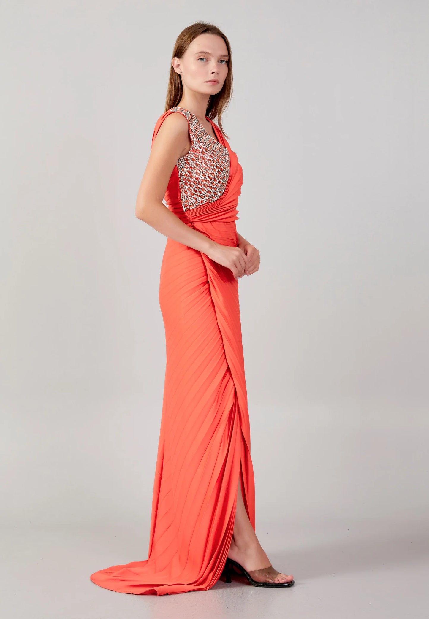 Sleeveless Maxi Chiffon Column Regular Wedding Guest Dress Unit Price: $80