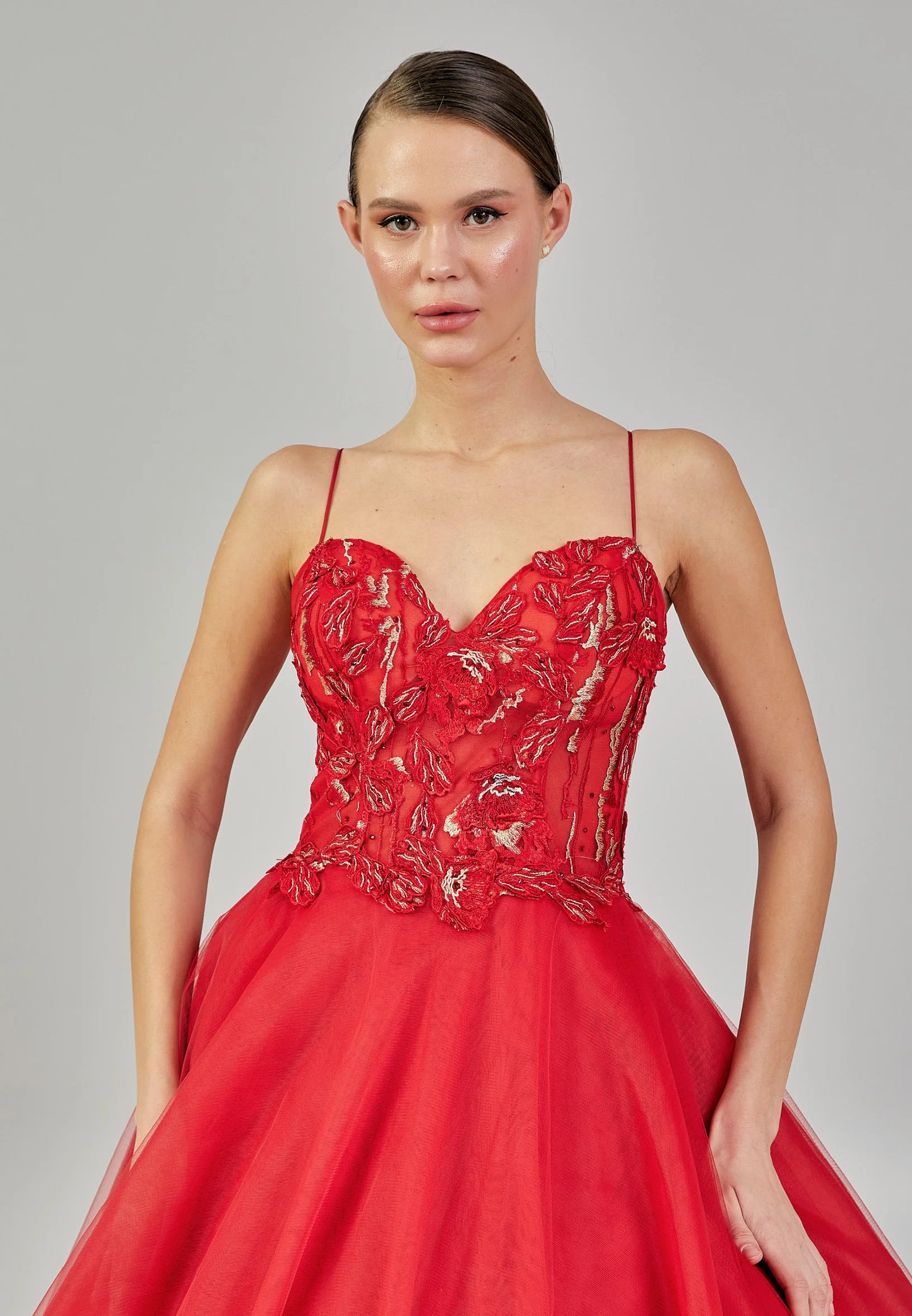 Sleeveless Maxi Tulle Regular Engagement Dress Unit Price: $210