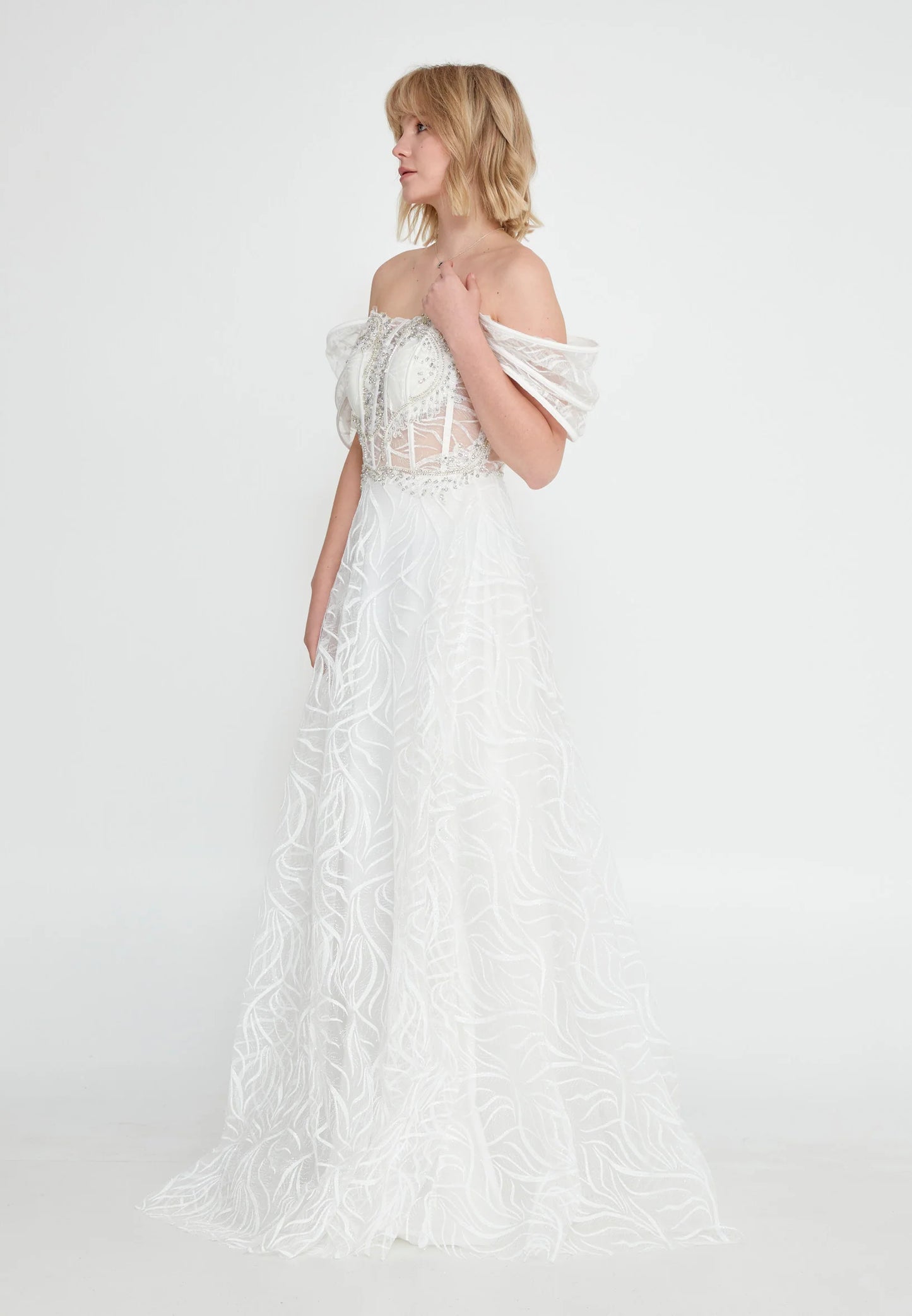Off Shoulder Maxi Tulle A - Line Regular Prom Dress Unit Price: $48