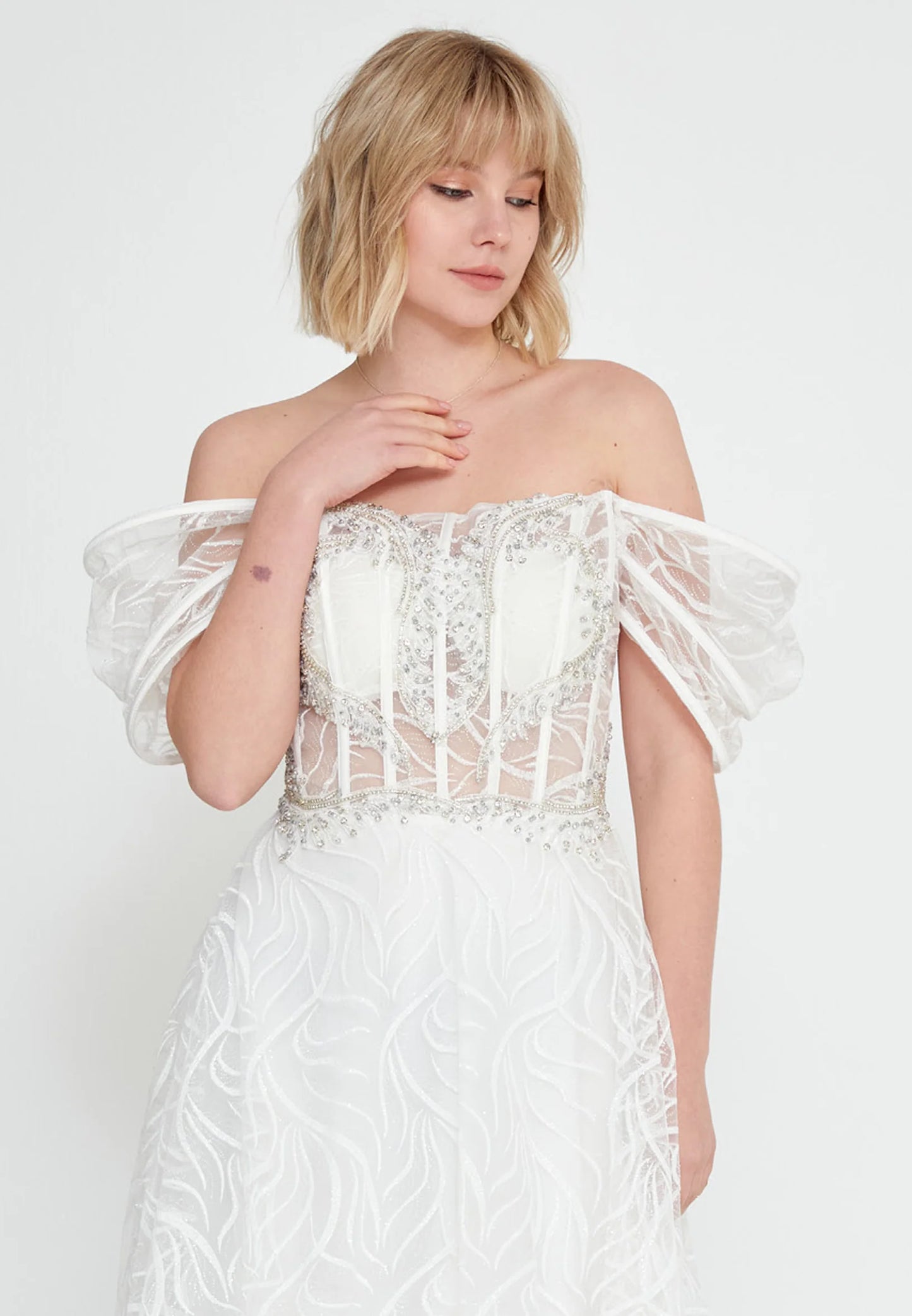 Off Shoulder Maxi Tulle A - Line Regular Prom Dress Unit Price: $48