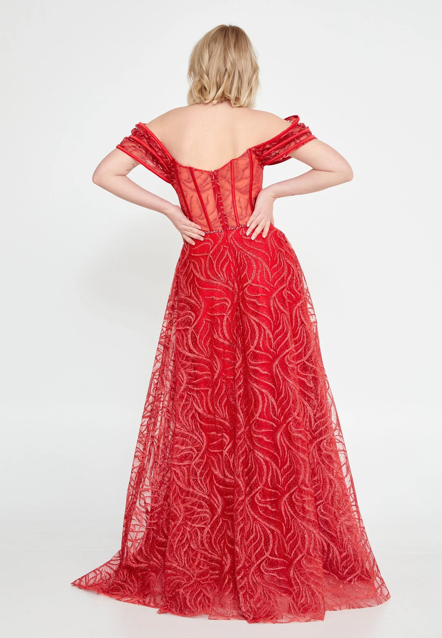 Off Shoulder Maxi Tulle A - Line Regular Prom Dress Unit Price: $48