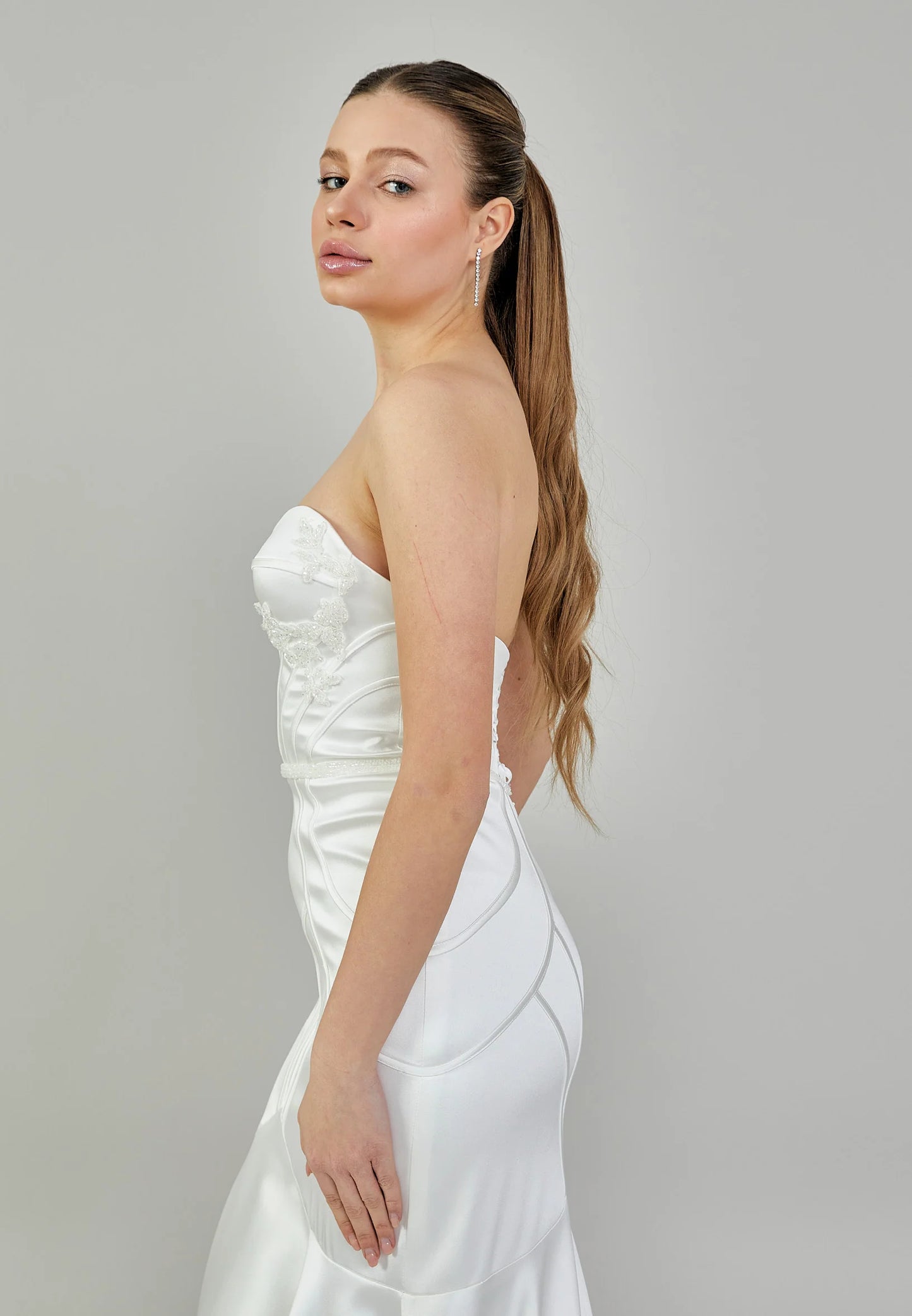 Strapless Maxi Satin Regular Wedding Dress Unit Price: $475